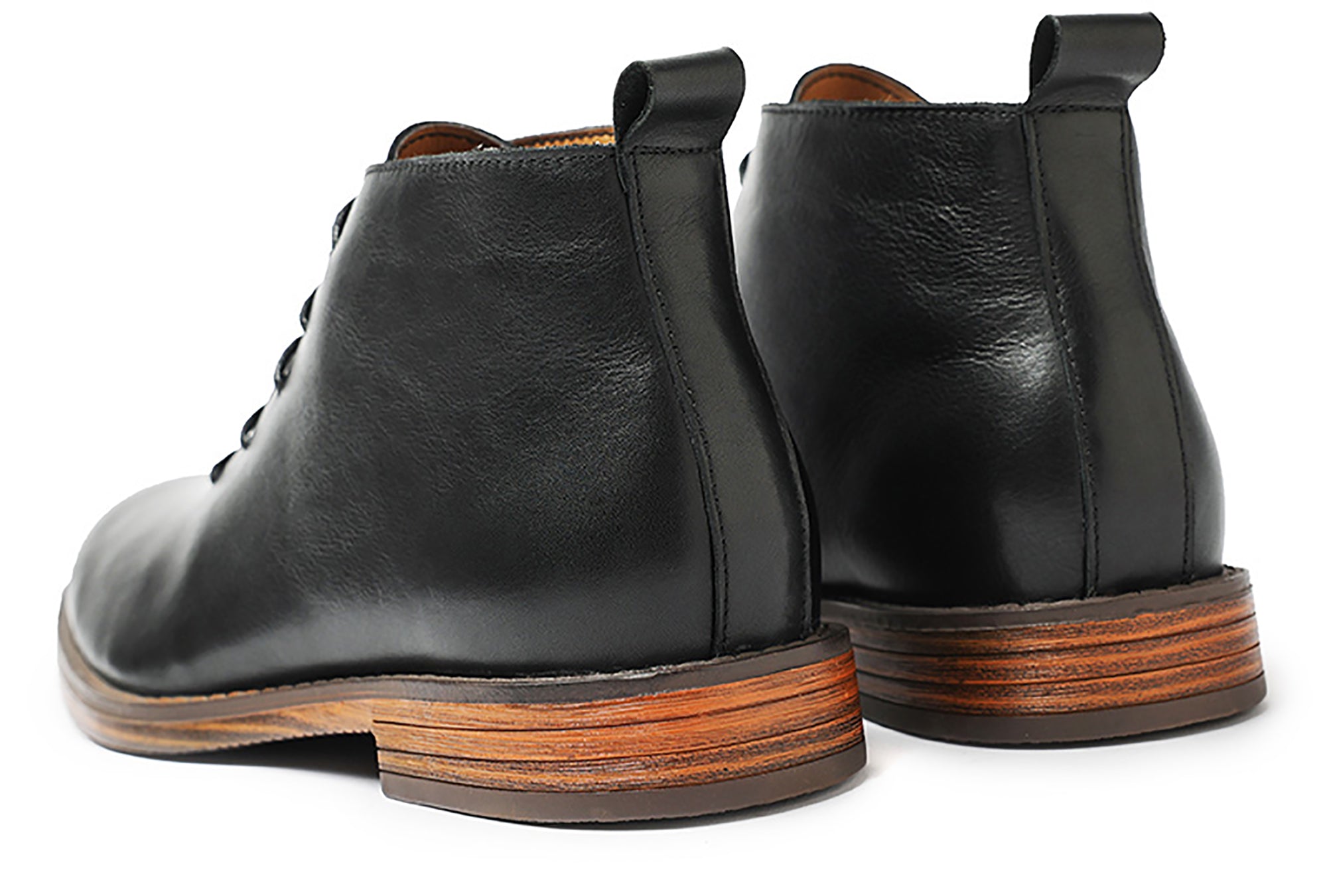 Men's Genuine Handmade Plain Toe Chukka Derby Boots