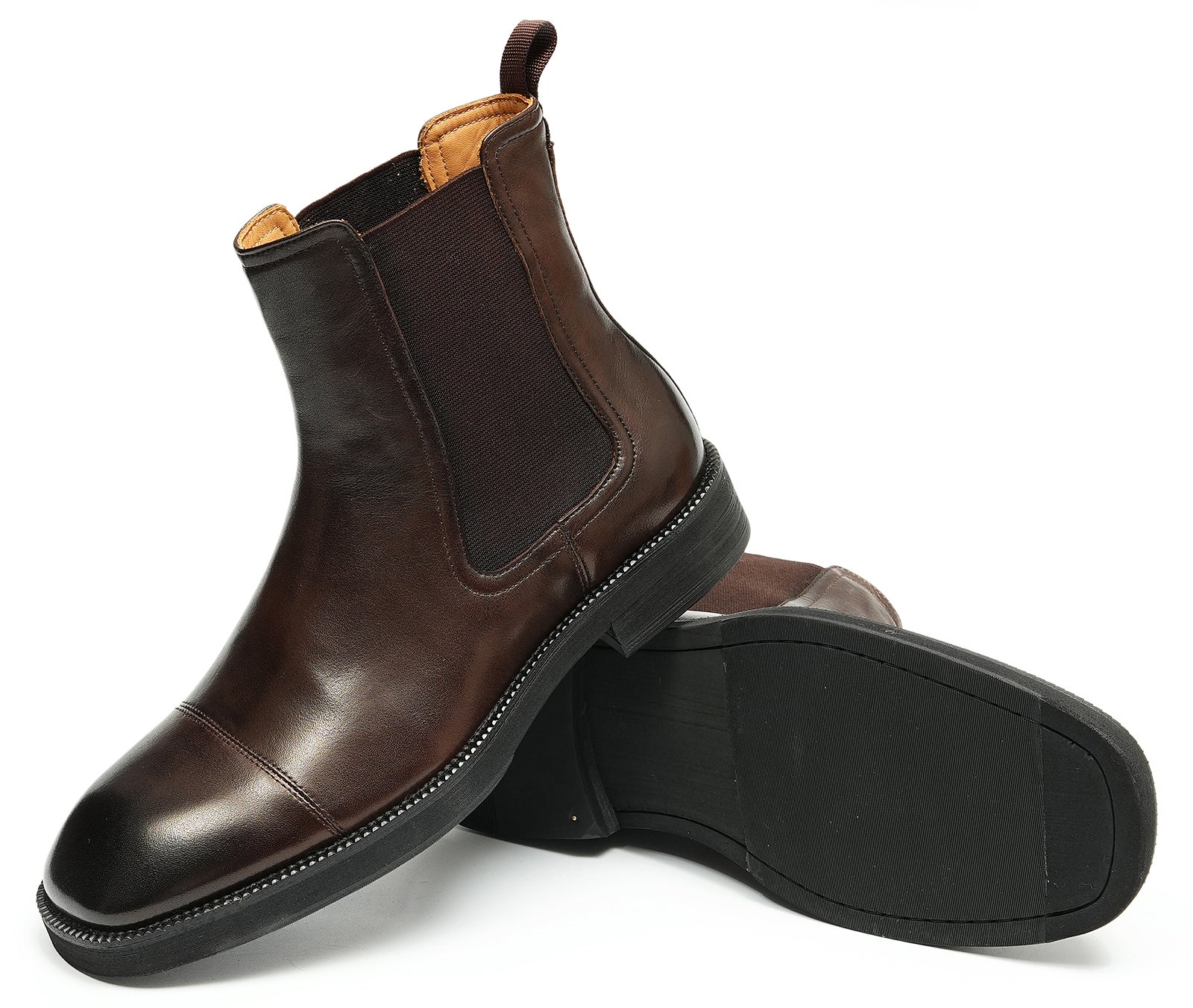 Botas Chelsea con punta de vestir hechas a mano para hombre