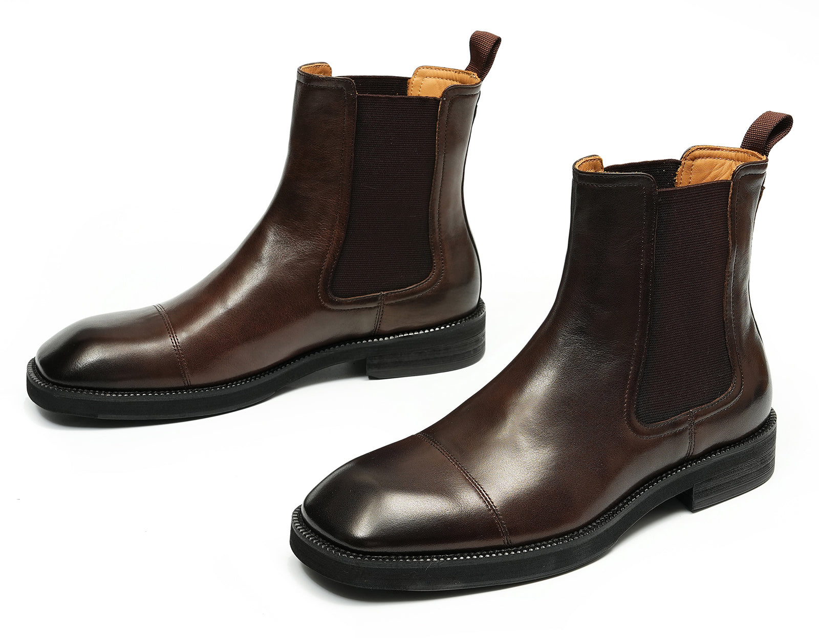 Botas Chelsea con punta de vestir hechas a mano para hombre