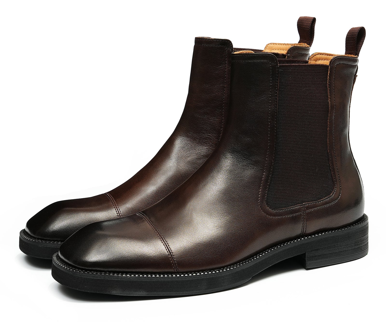 Botas Chelsea con punta de vestir hechas a mano para hombre