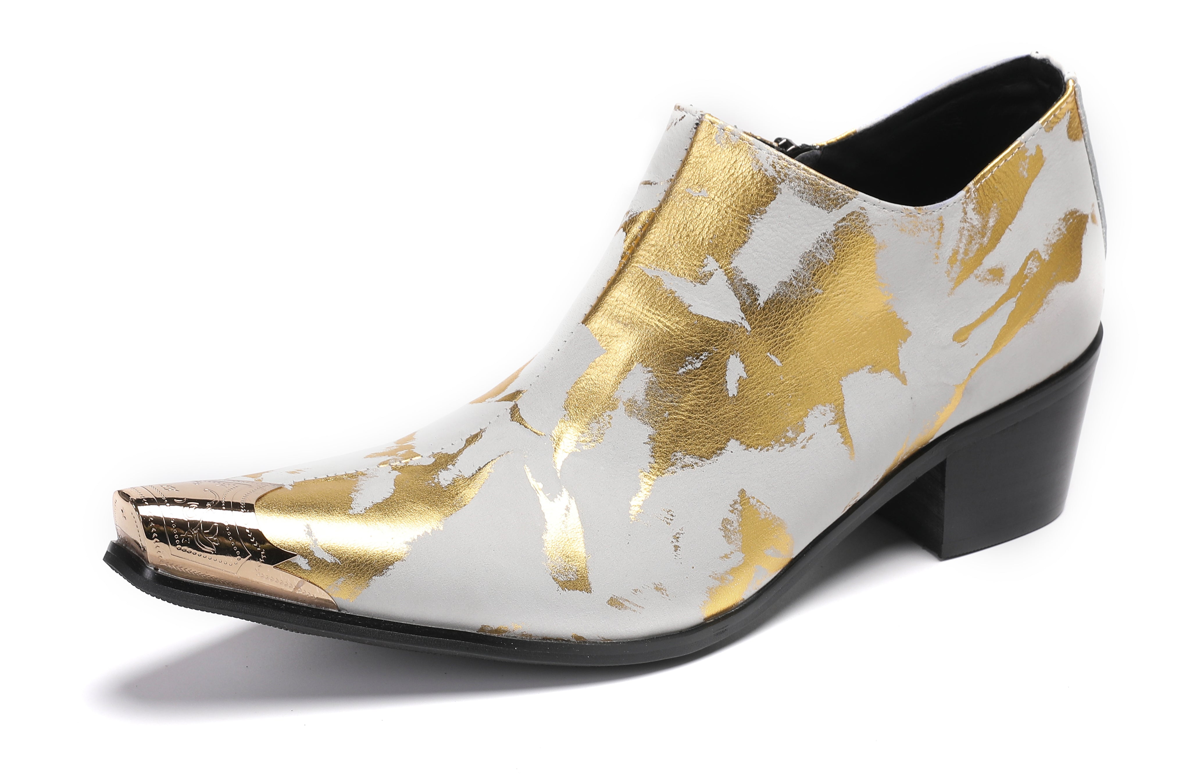 Men's Metal-Tip Toe Graffiti Opera Pumps