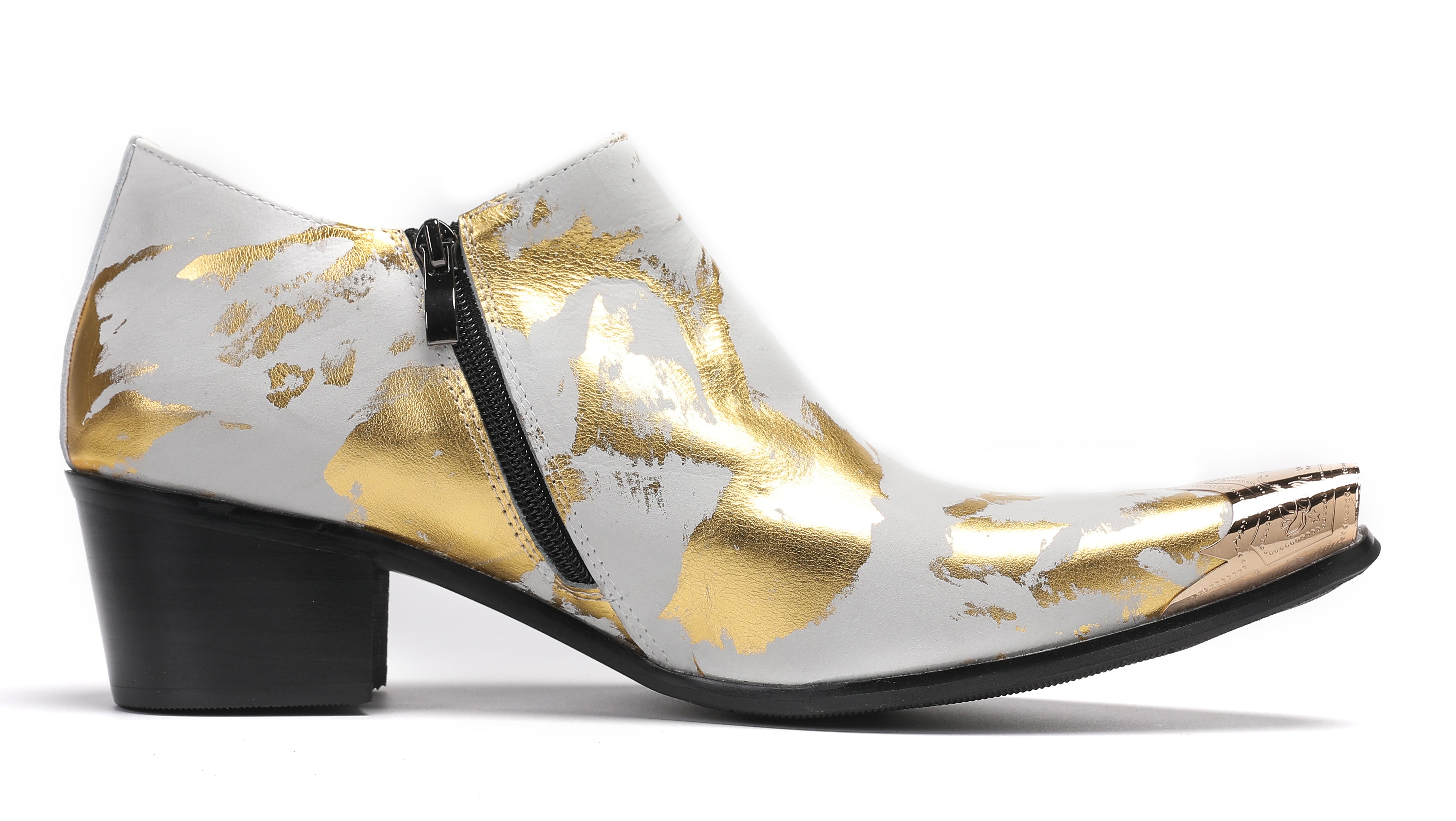 Men's Metal-Tip Toe Graffiti Opera Pumps
