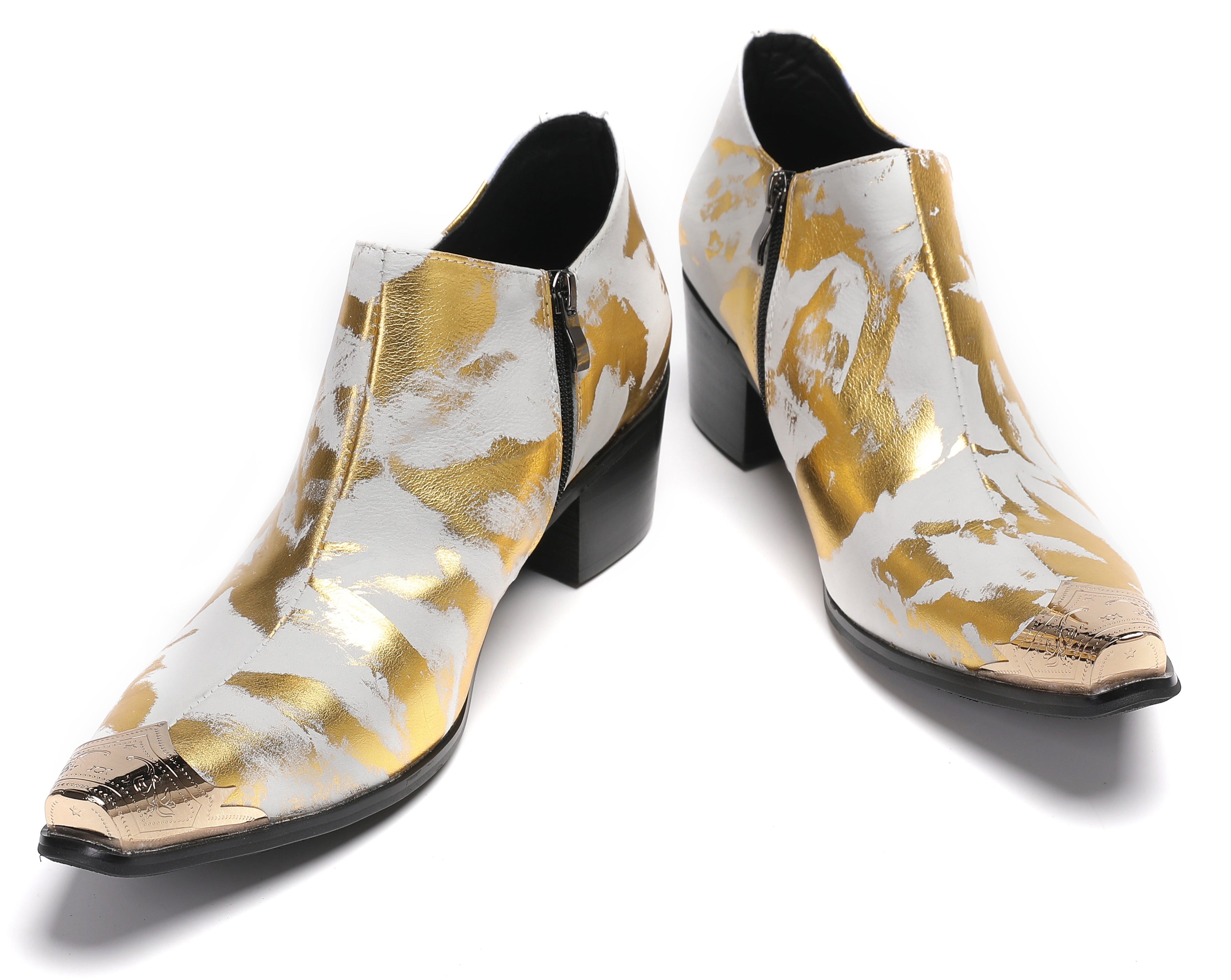 Men's Metal-Tip Toe Graffiti Opera Pumps