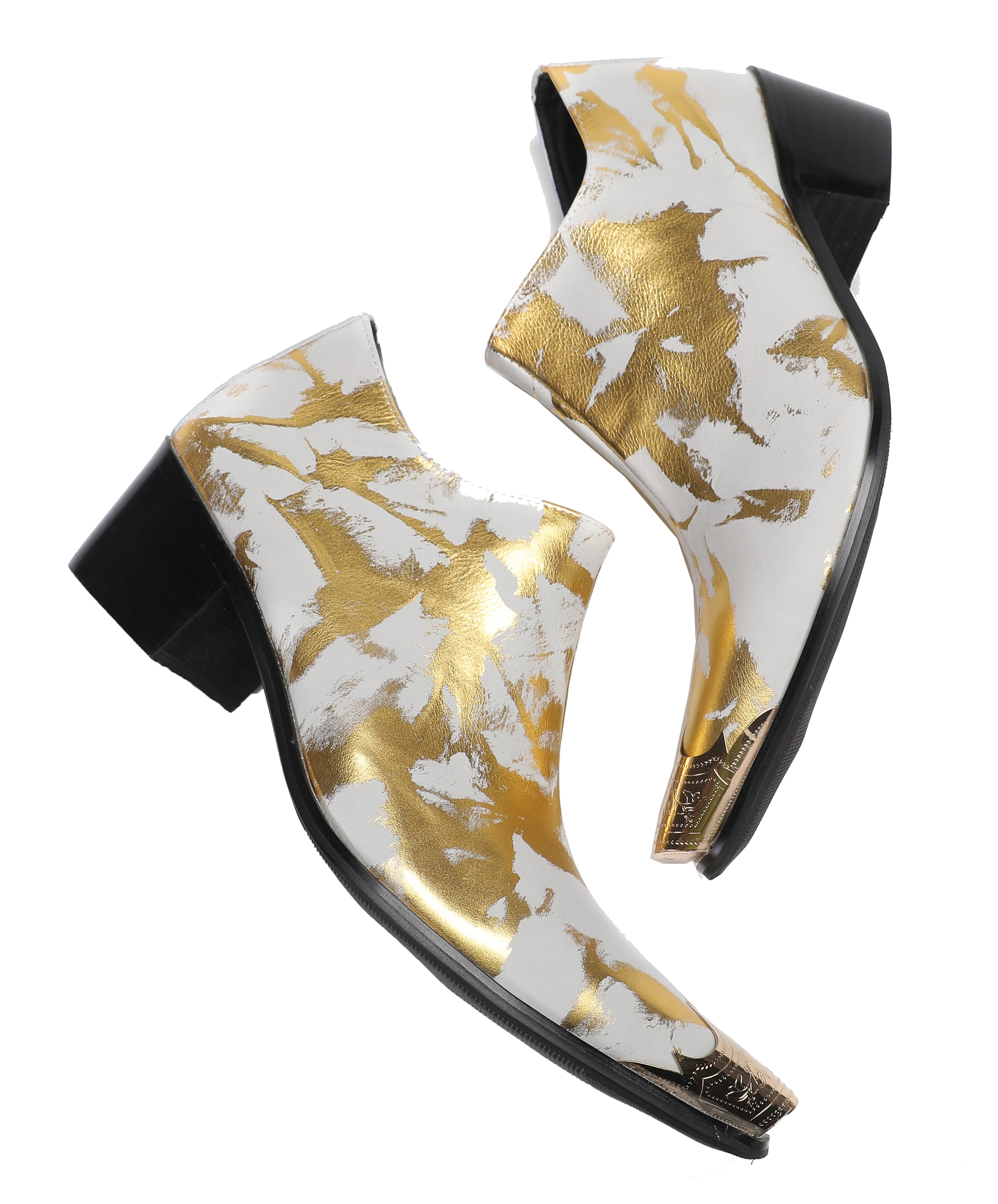 Men's Metal-Tip Toe Graffiti Opera Pumps