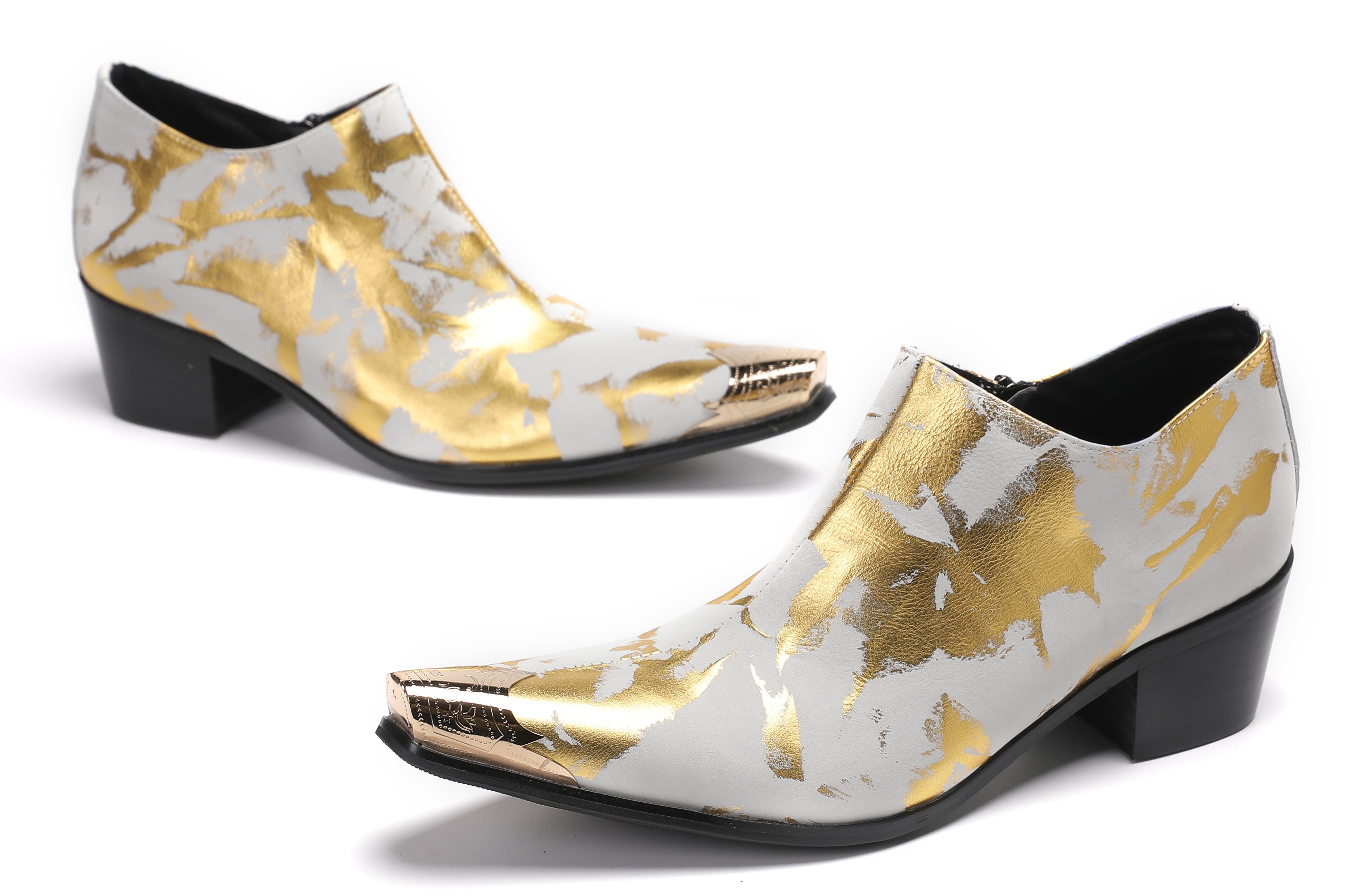 Men's Metal-Tip Toe Graffiti Opera Pumps