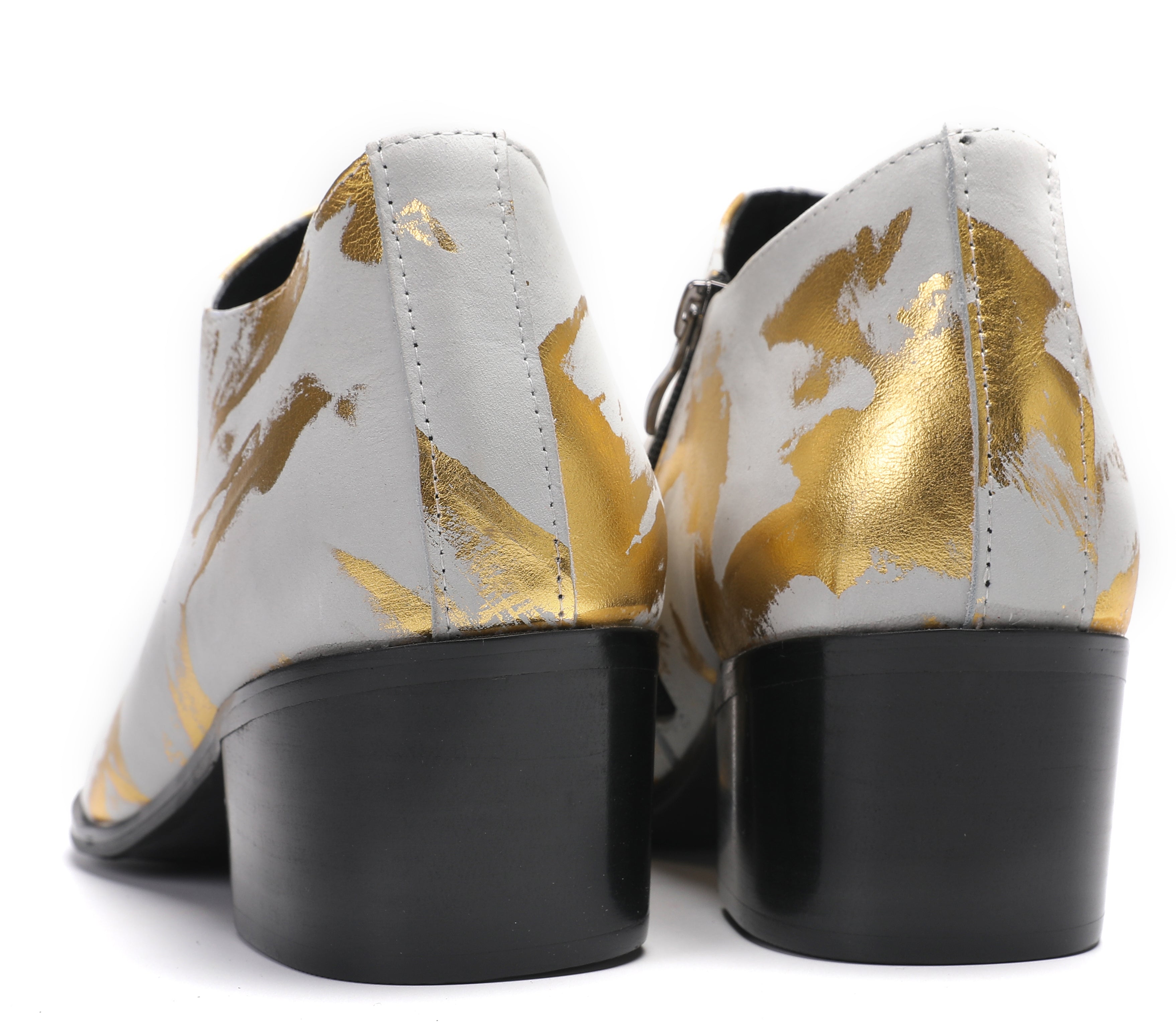 Men's Metal-Tip Toe Graffiti Opera Pumps