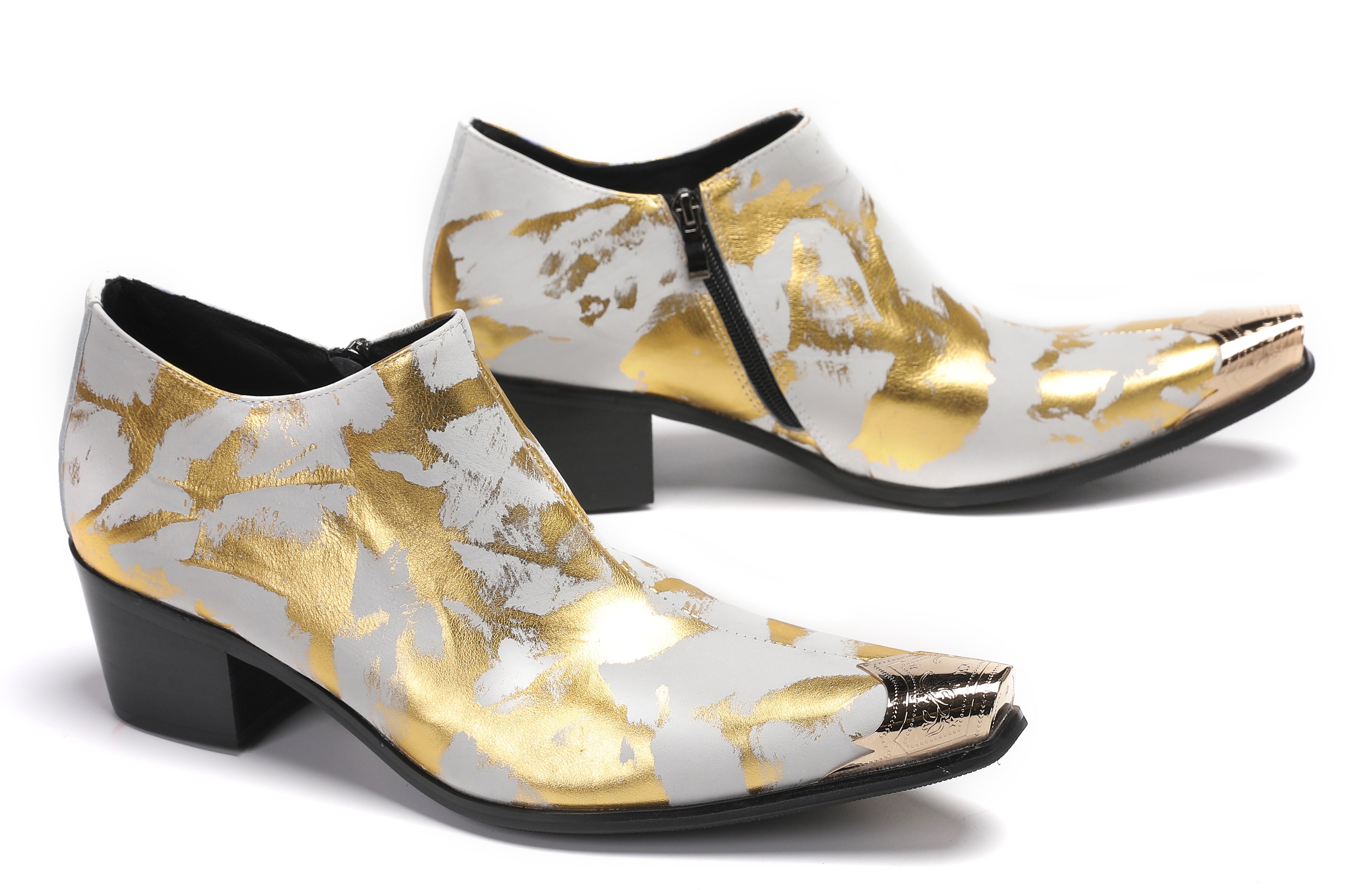 Men's Metal-Tip Toe Graffiti Opera Pumps
