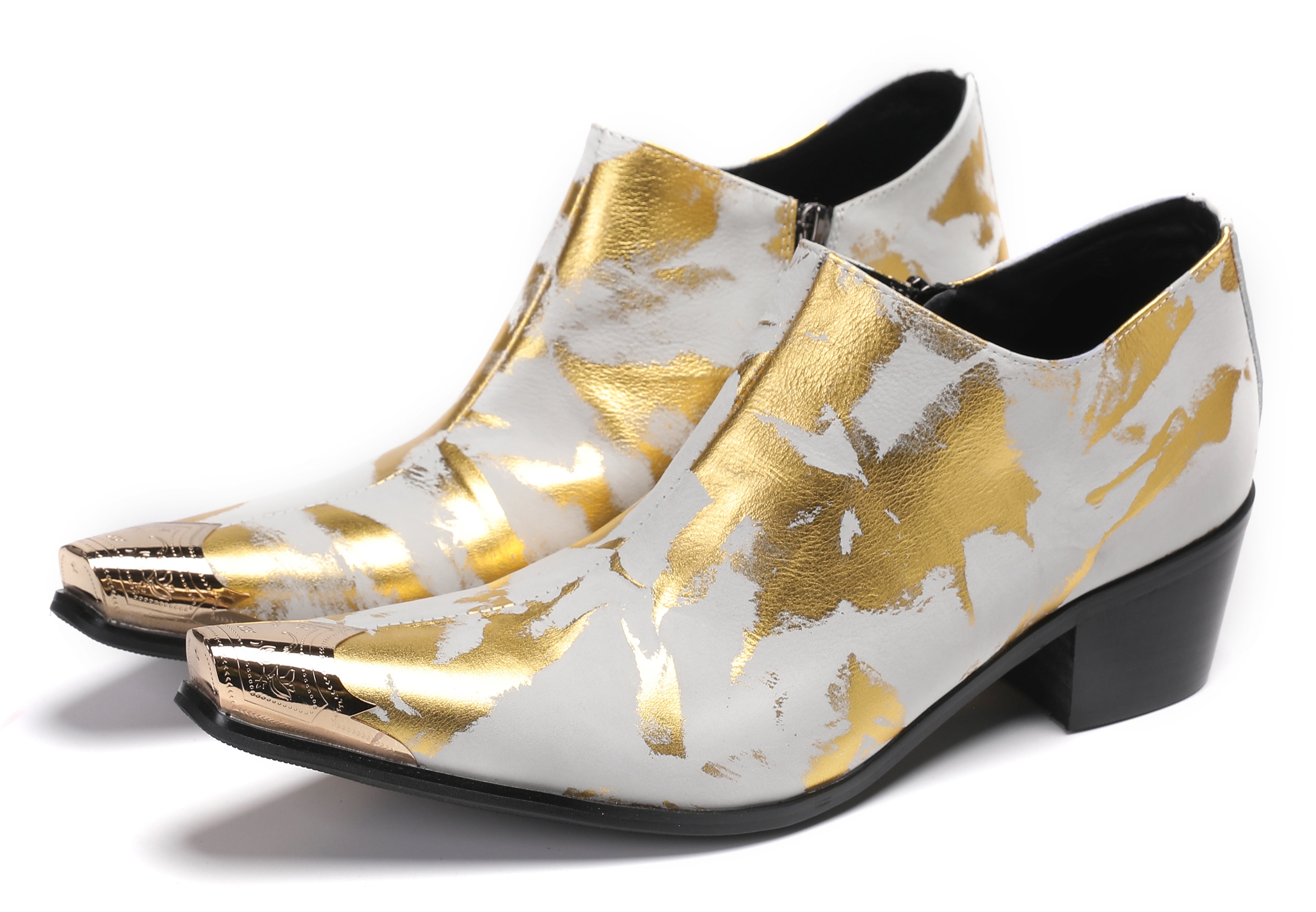 Men's Metal-Tip Toe Graffiti Opera Pumps
