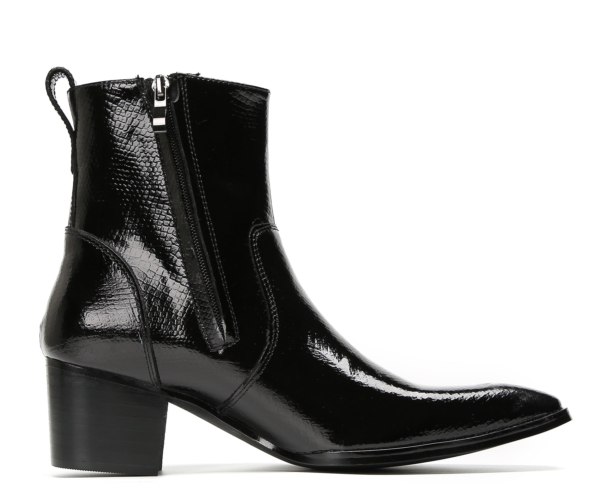 Men's Casual Zipper Hight Top Western Boots