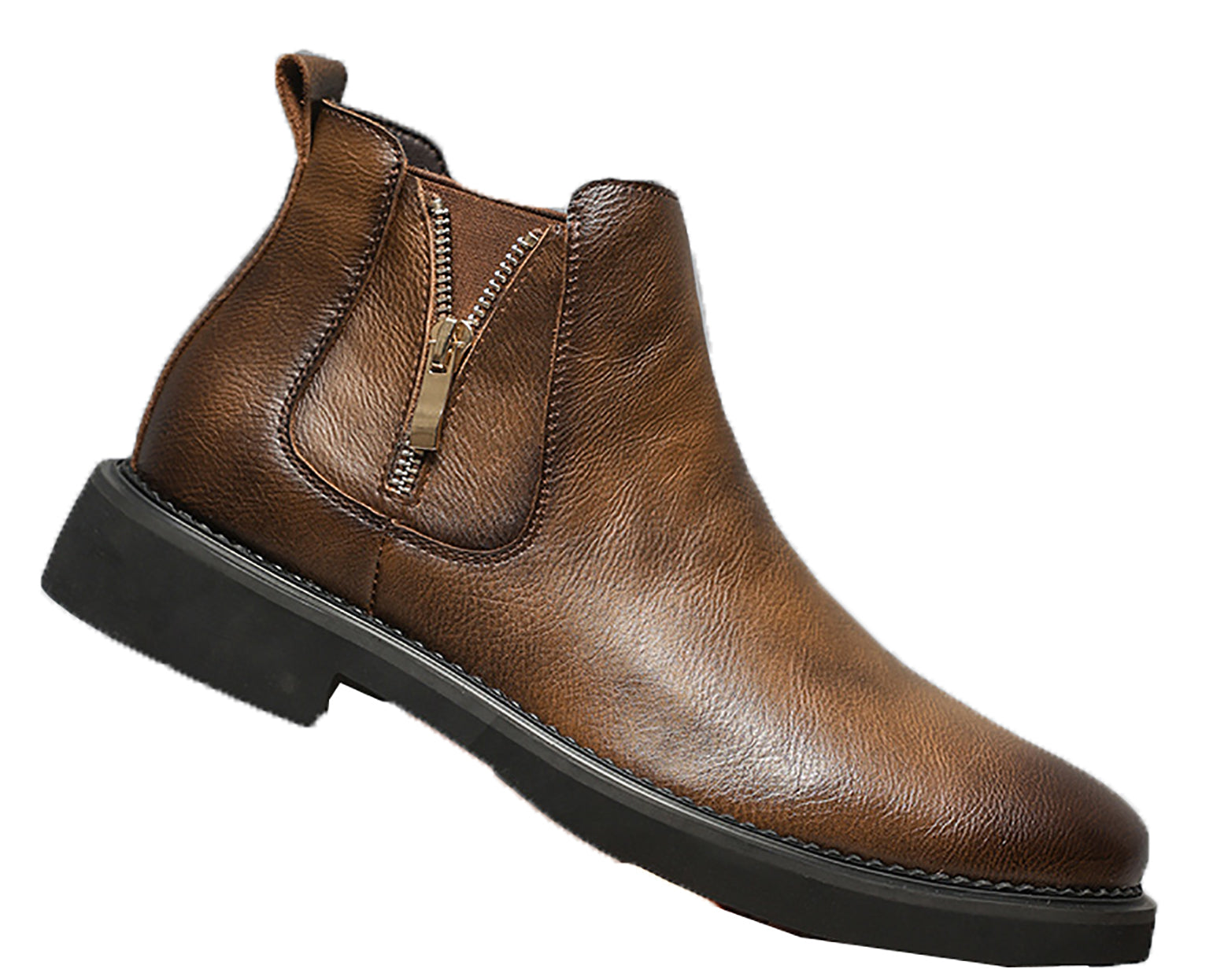 Men's Double Side Zipper Casual Dress Boots