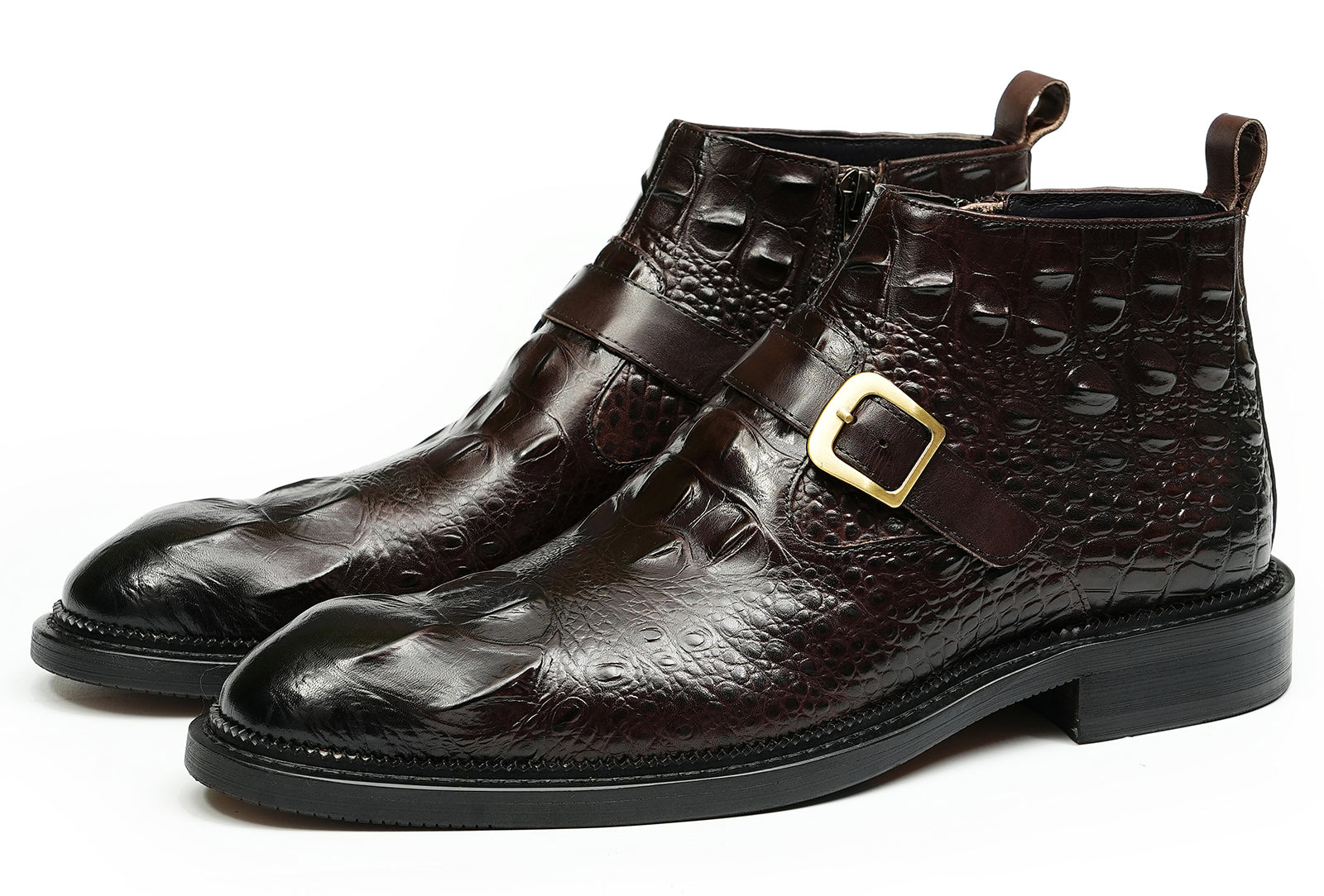Men's Fashion Handmade Buckle Dress Boots