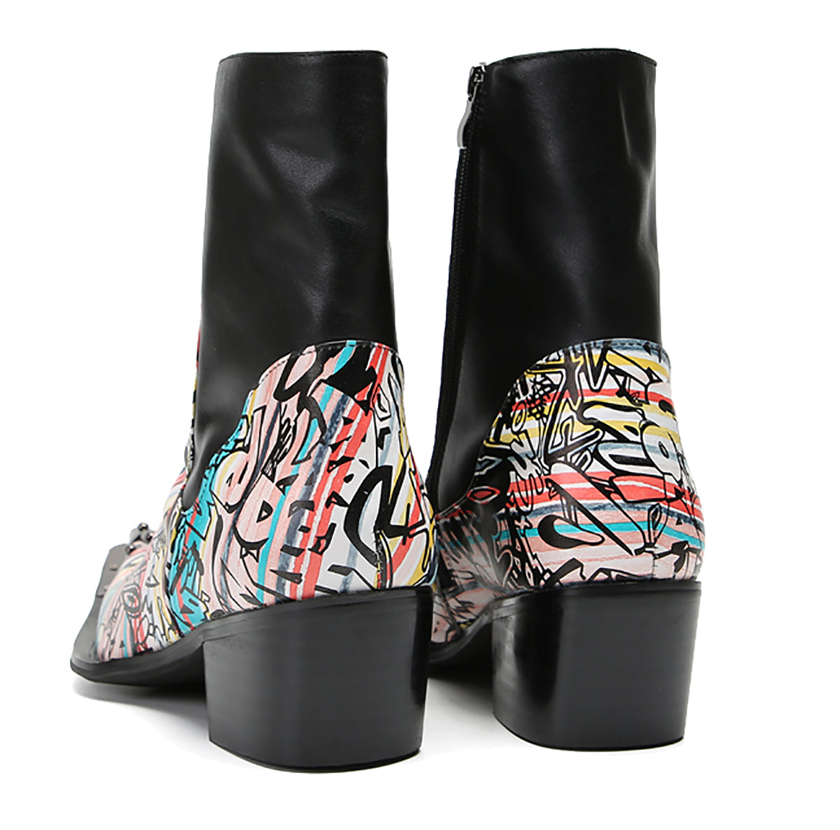 Botas vaqueras altas con punta de ala metálica para hombre