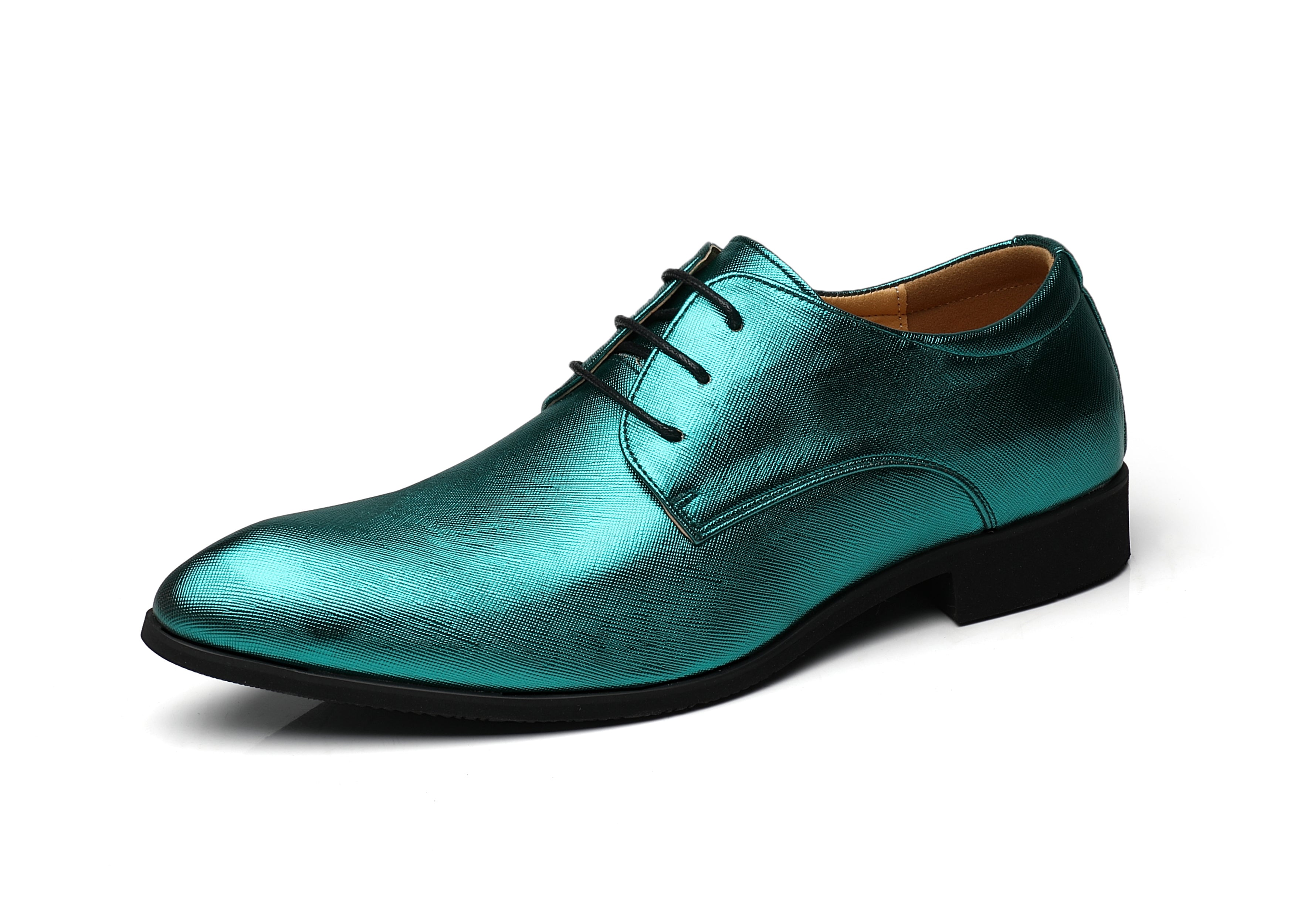Men's Plain Matte Leather Derby Shoes