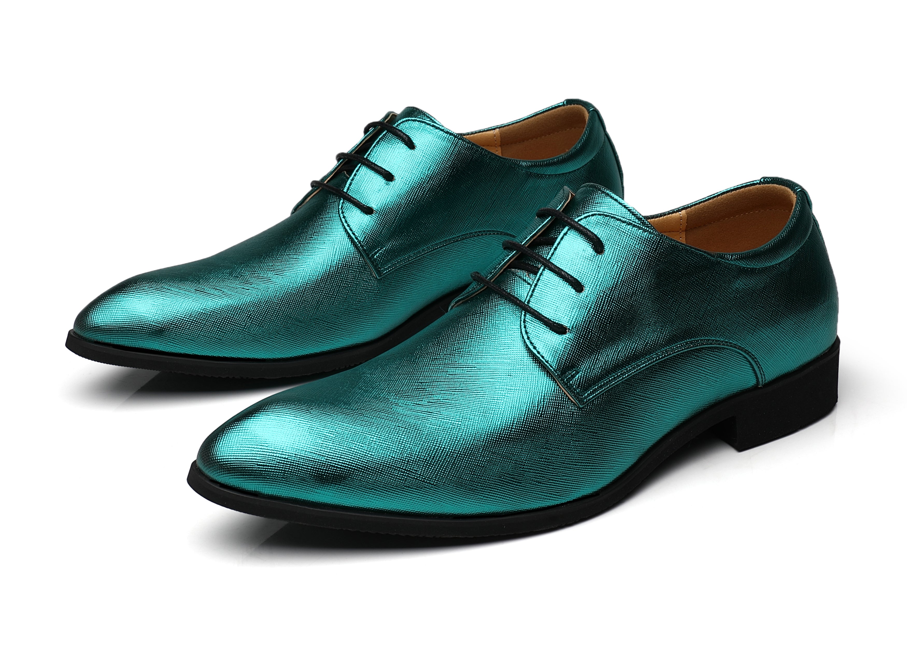 Men's Plain Matte Leather Derby Shoes