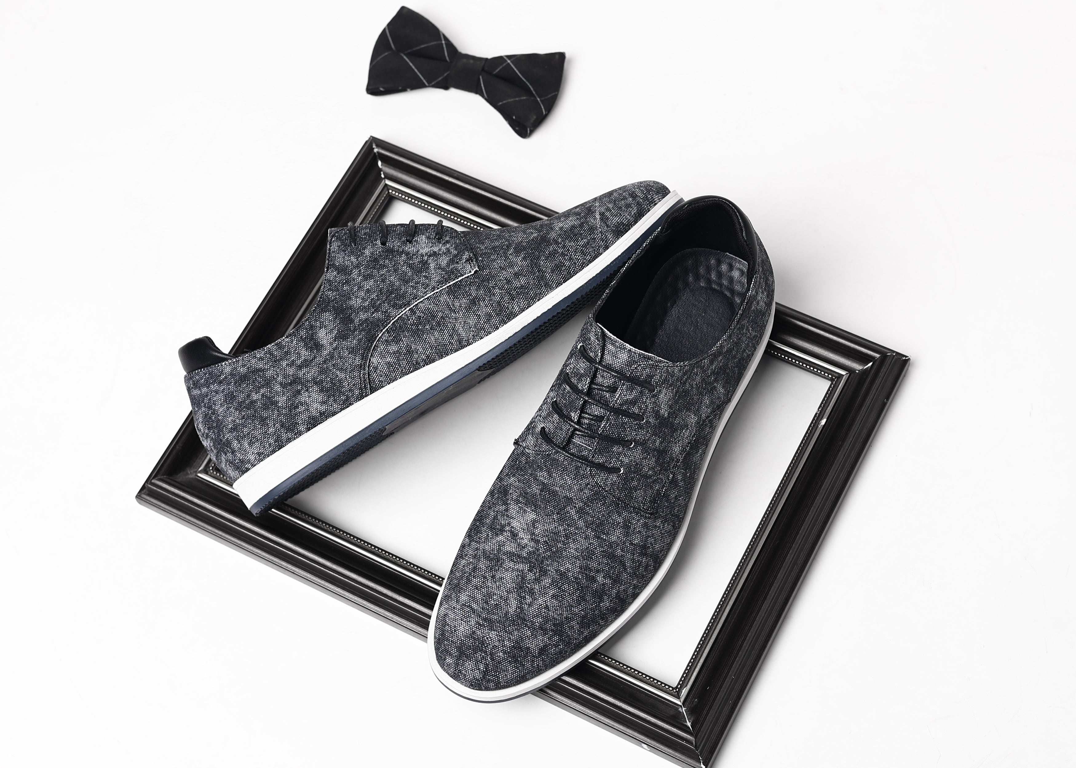 Men's Plain Toe Denim Oxfords