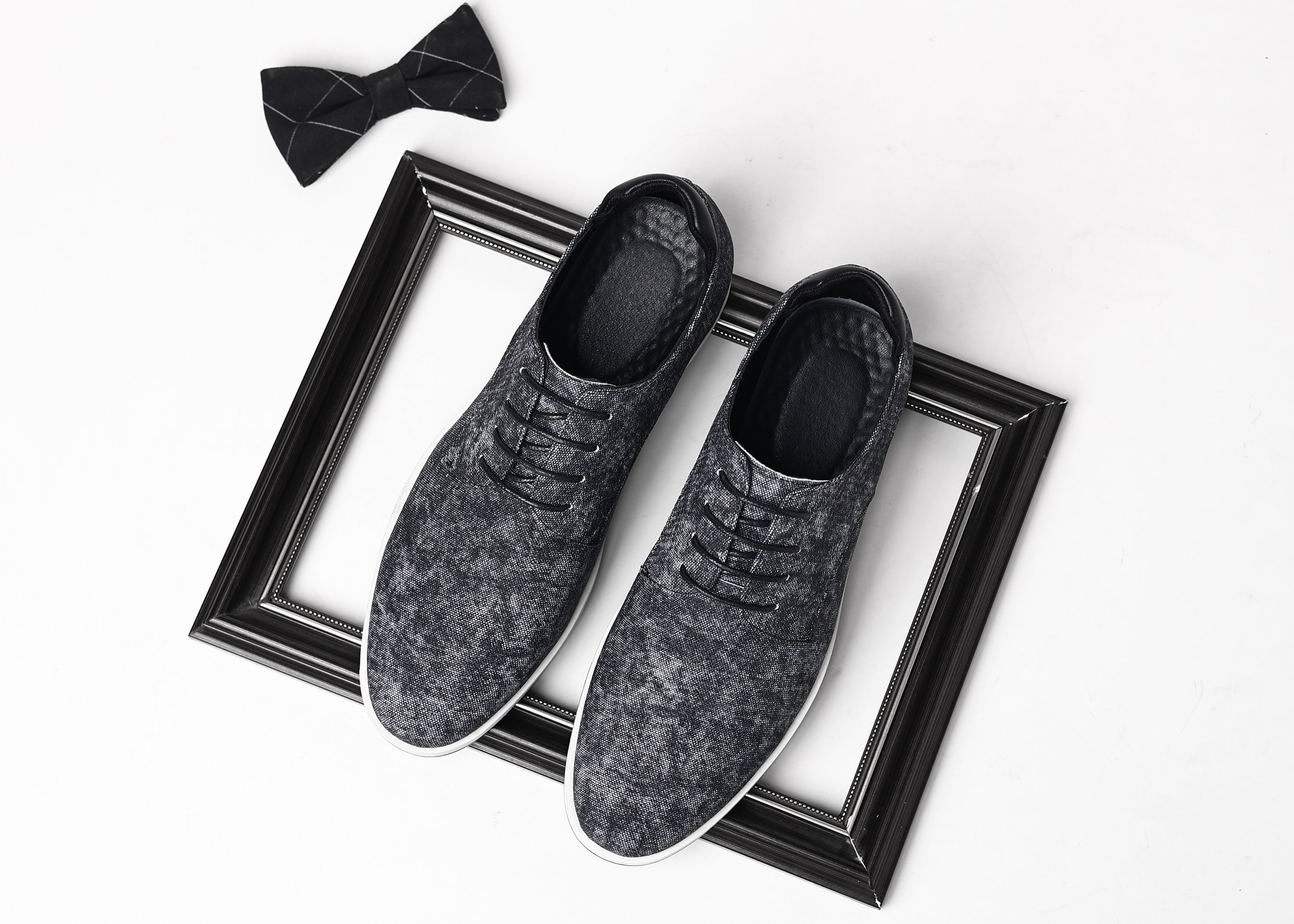 Men's Plain Toe Denim Oxfords