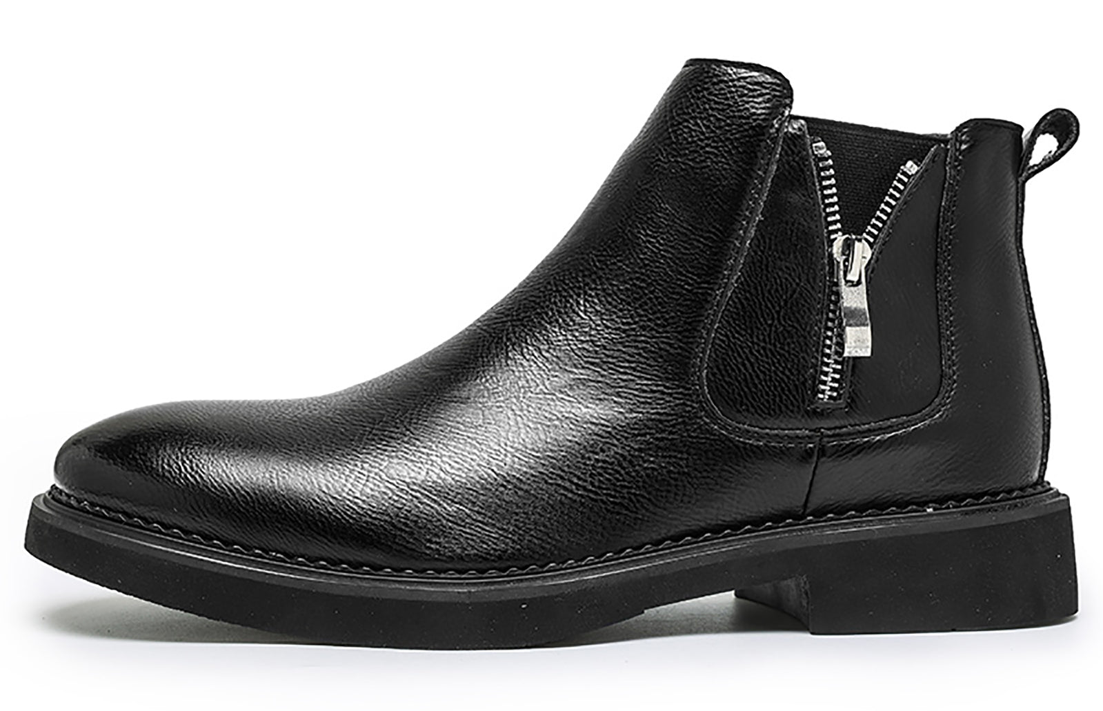 Men's Double Side Zipper Casual Dress Boots