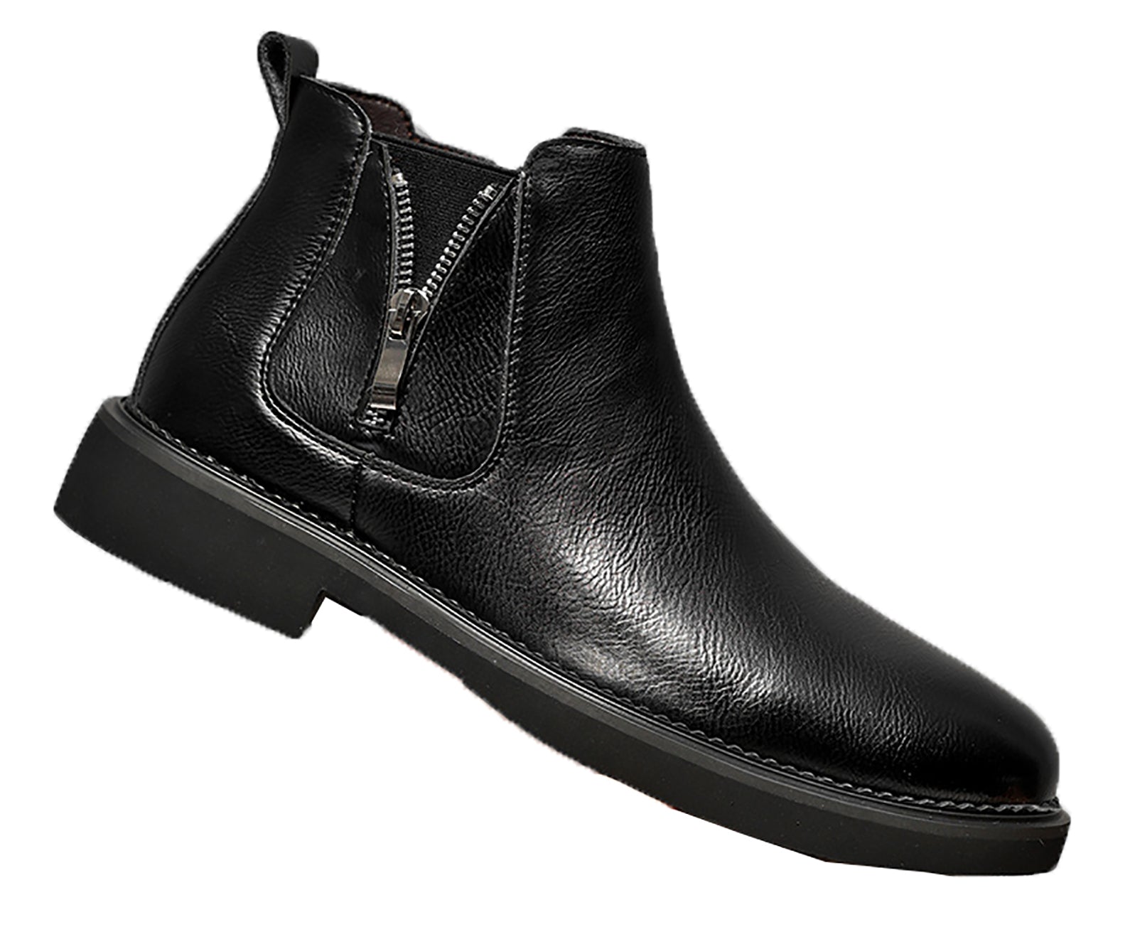 Men's Double Side Zipper Casual Dress Boots
