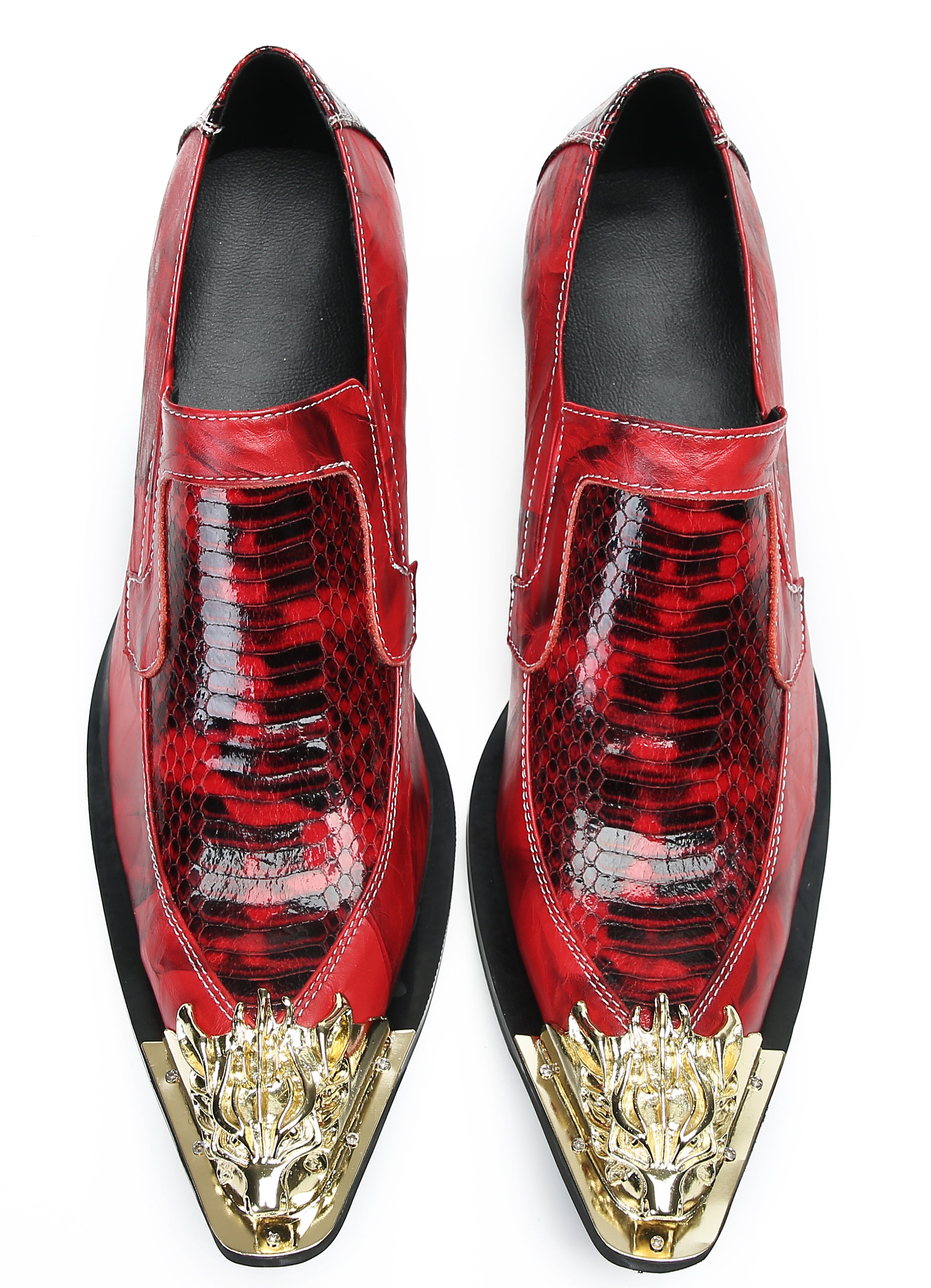 Men's Casual Metal-Tip Toe Western Loafers