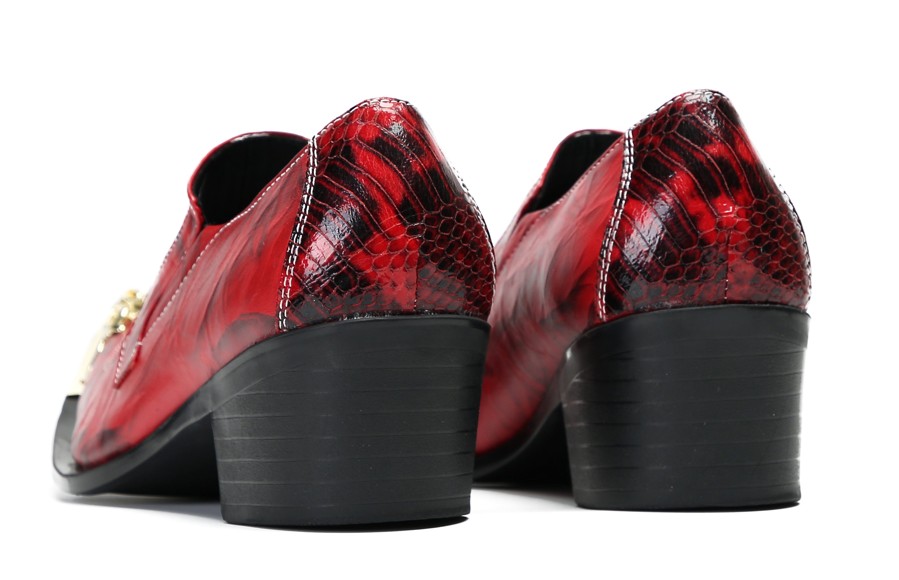 Men's Casual Metal-Tip Toe Western Loafers