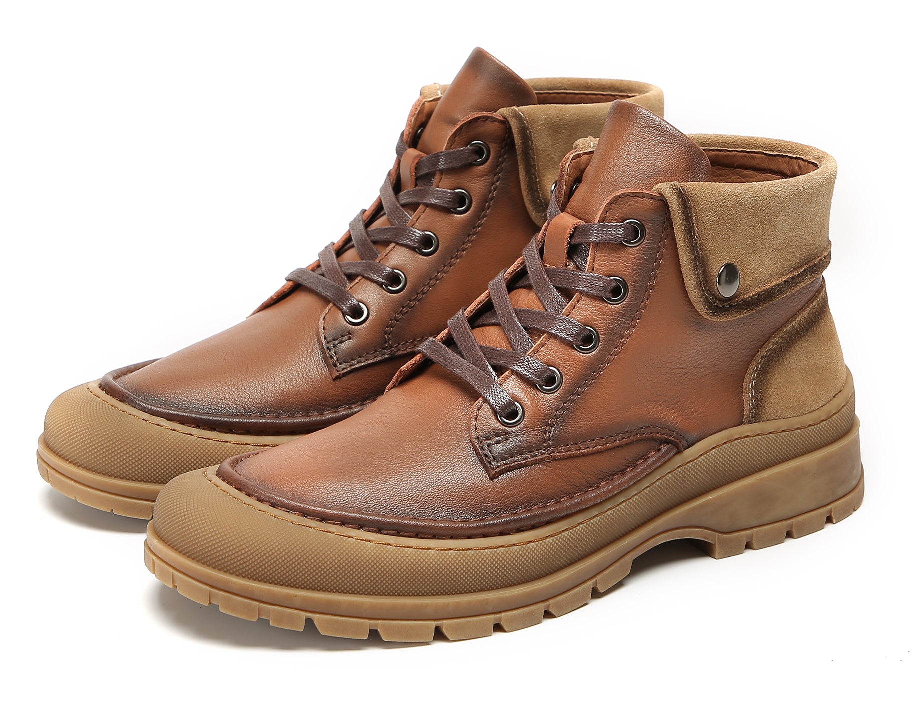 Botas Oxford informales con caña media para hombre