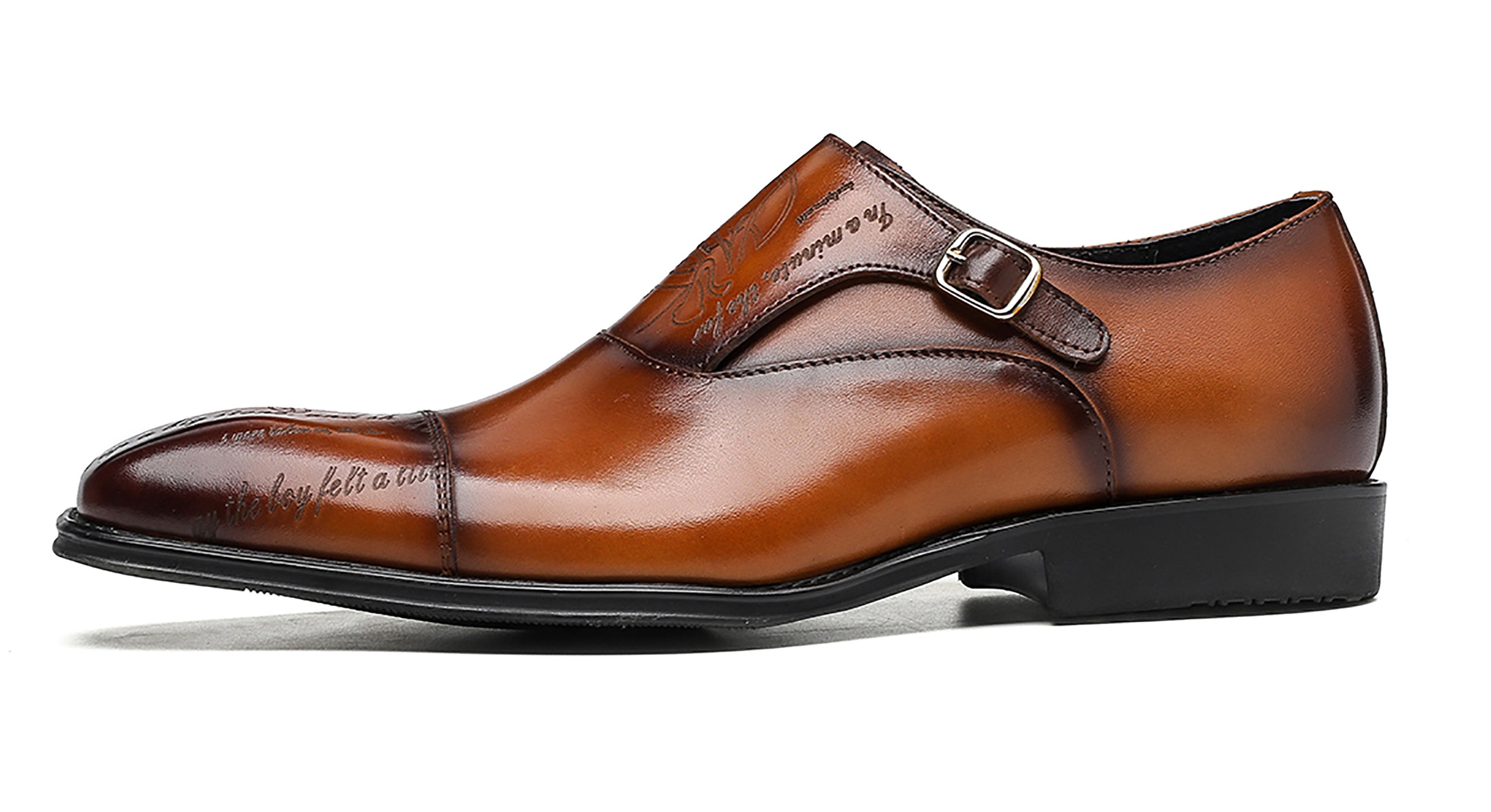 Men's Tuxedo Single Buckle Monk Strap Loafers