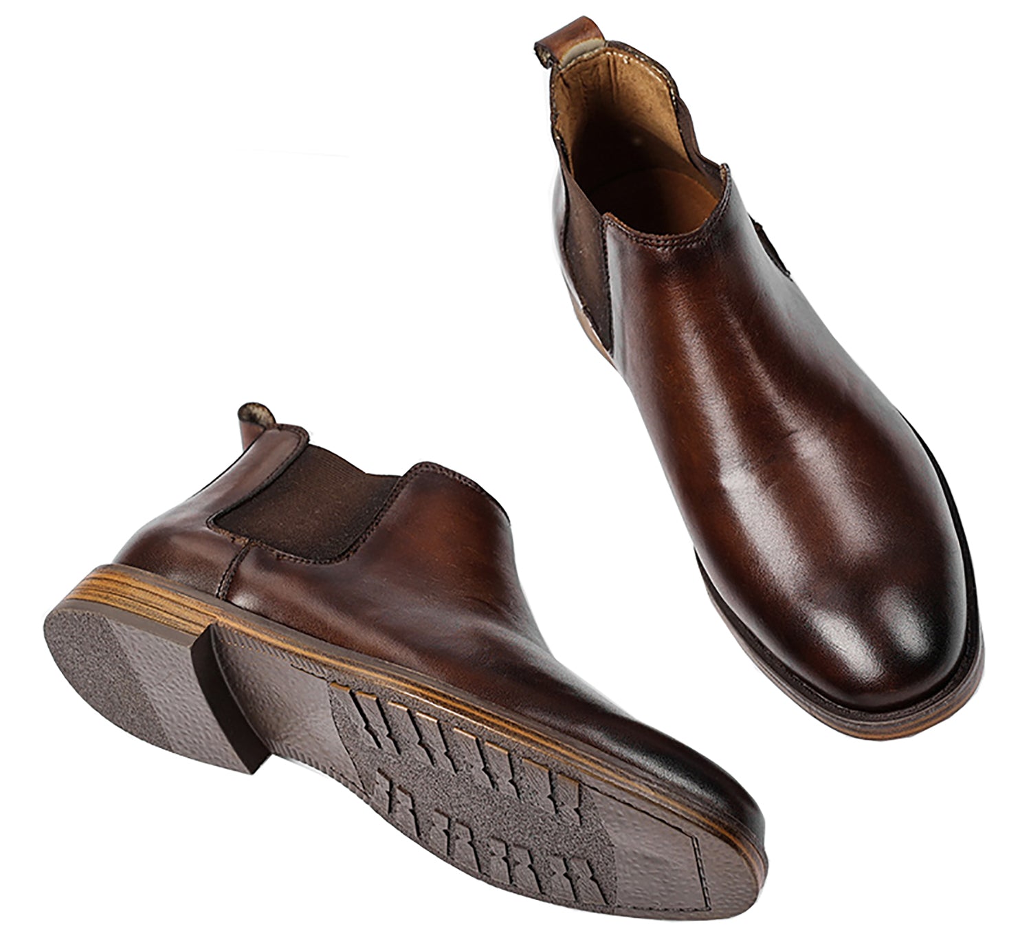 Men's Genuine Handmade Plain Toe Chelsea Boots