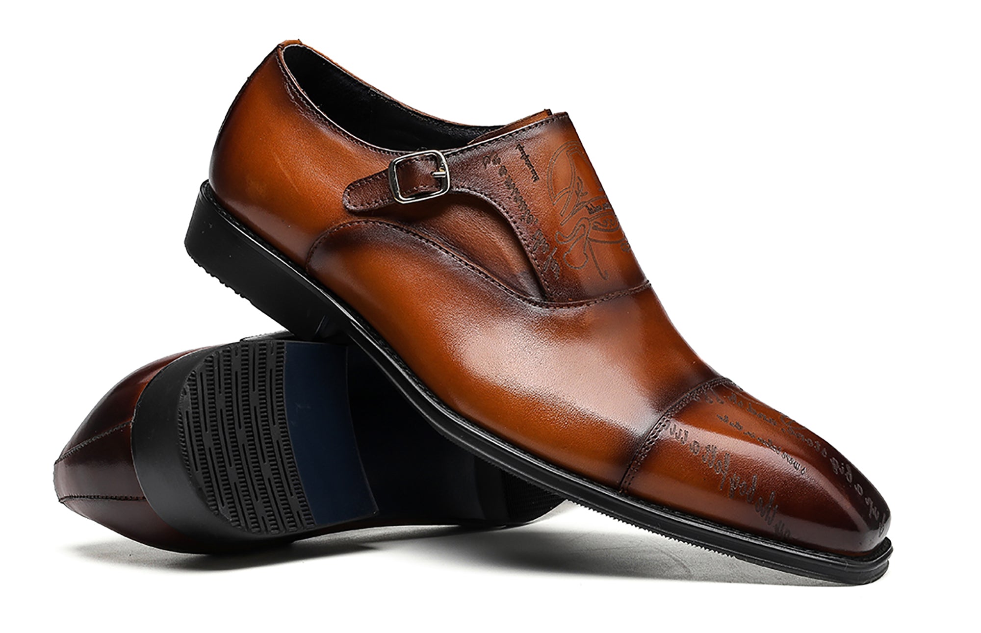 Men's Tuxedo Single Buckle Monk Strap Loafers