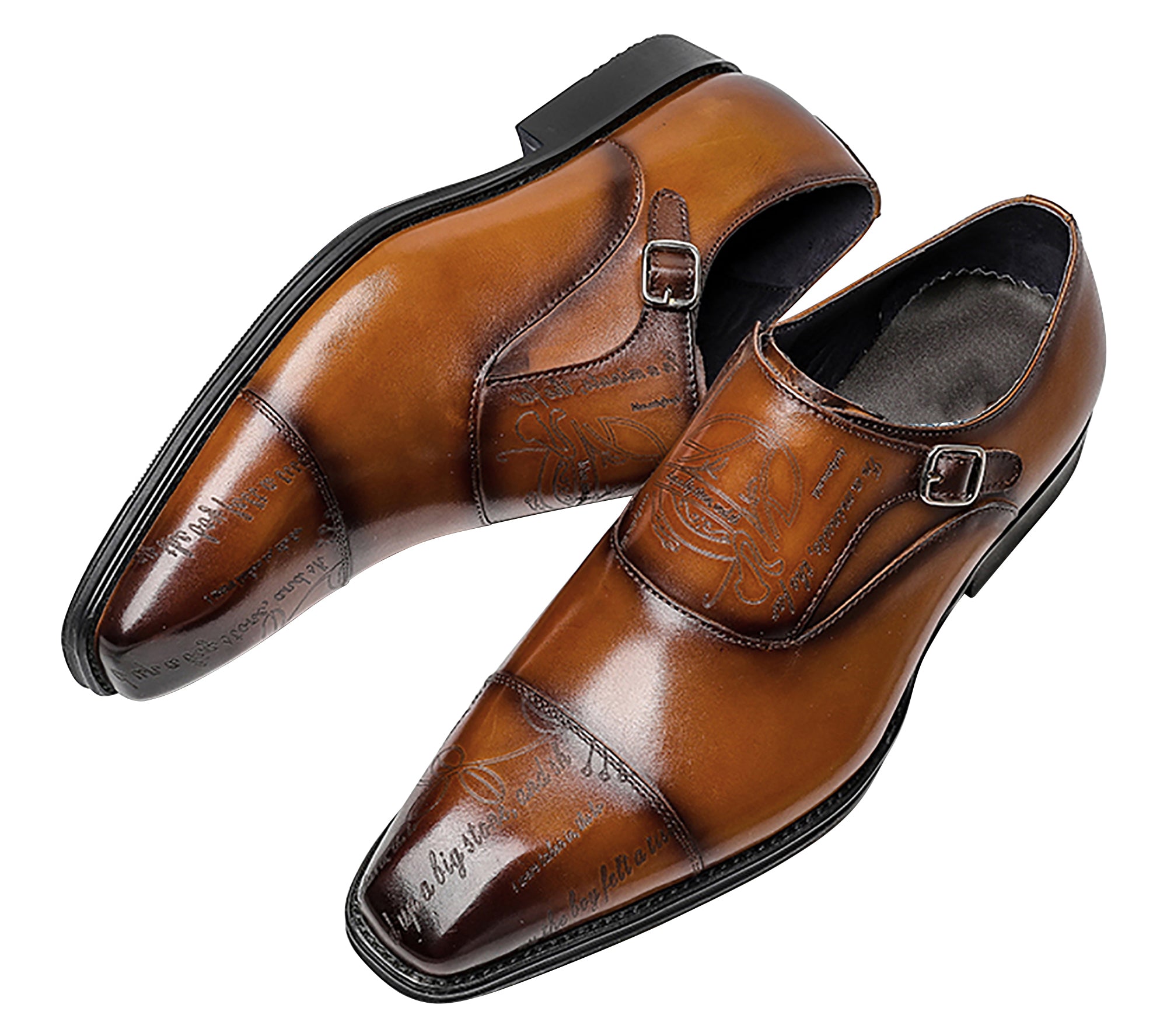 Men's Tuxedo Single Buckle Monk Strap Loafers