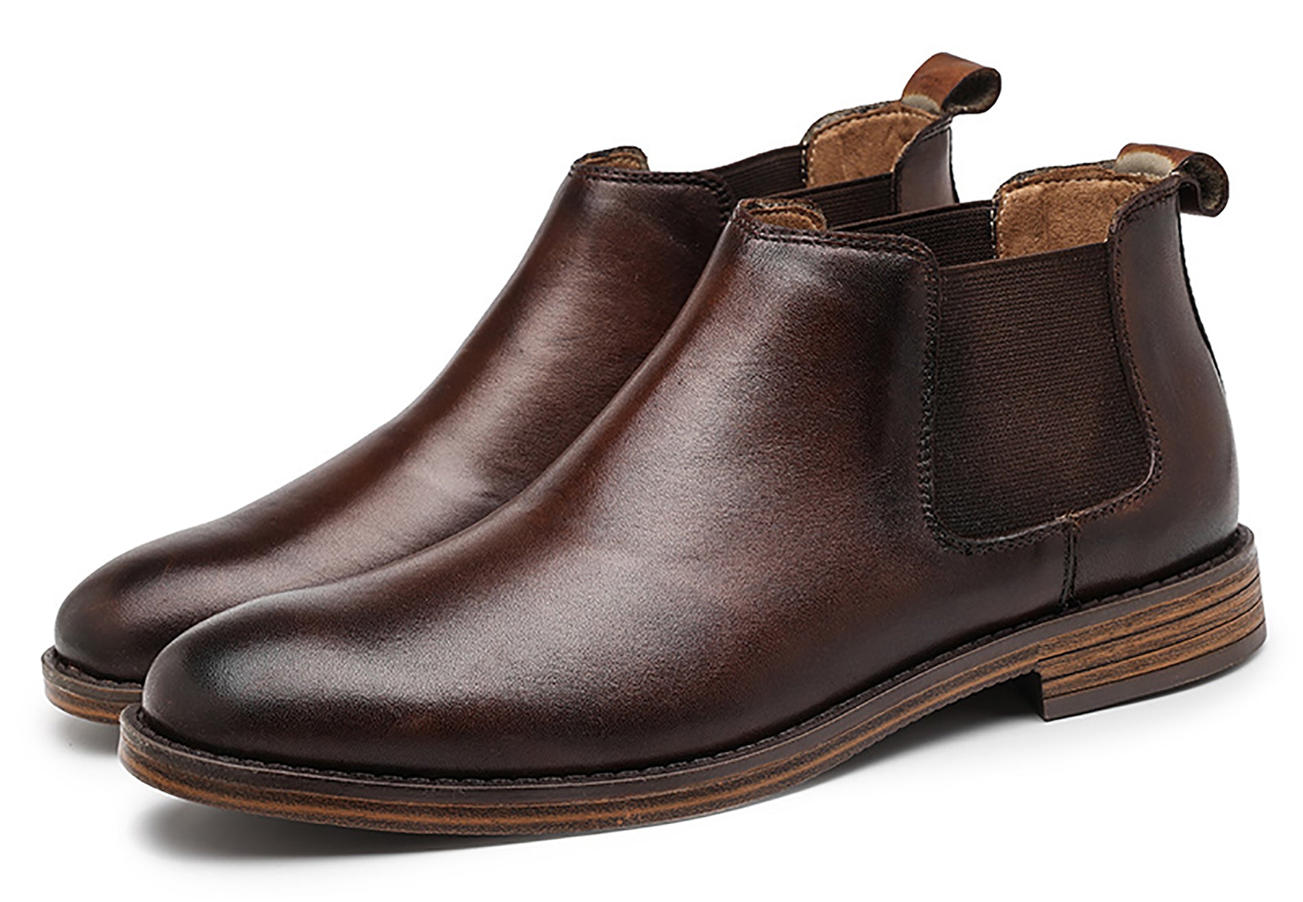 Men's Genuine Handmade Plain Toe Chelsea Boots