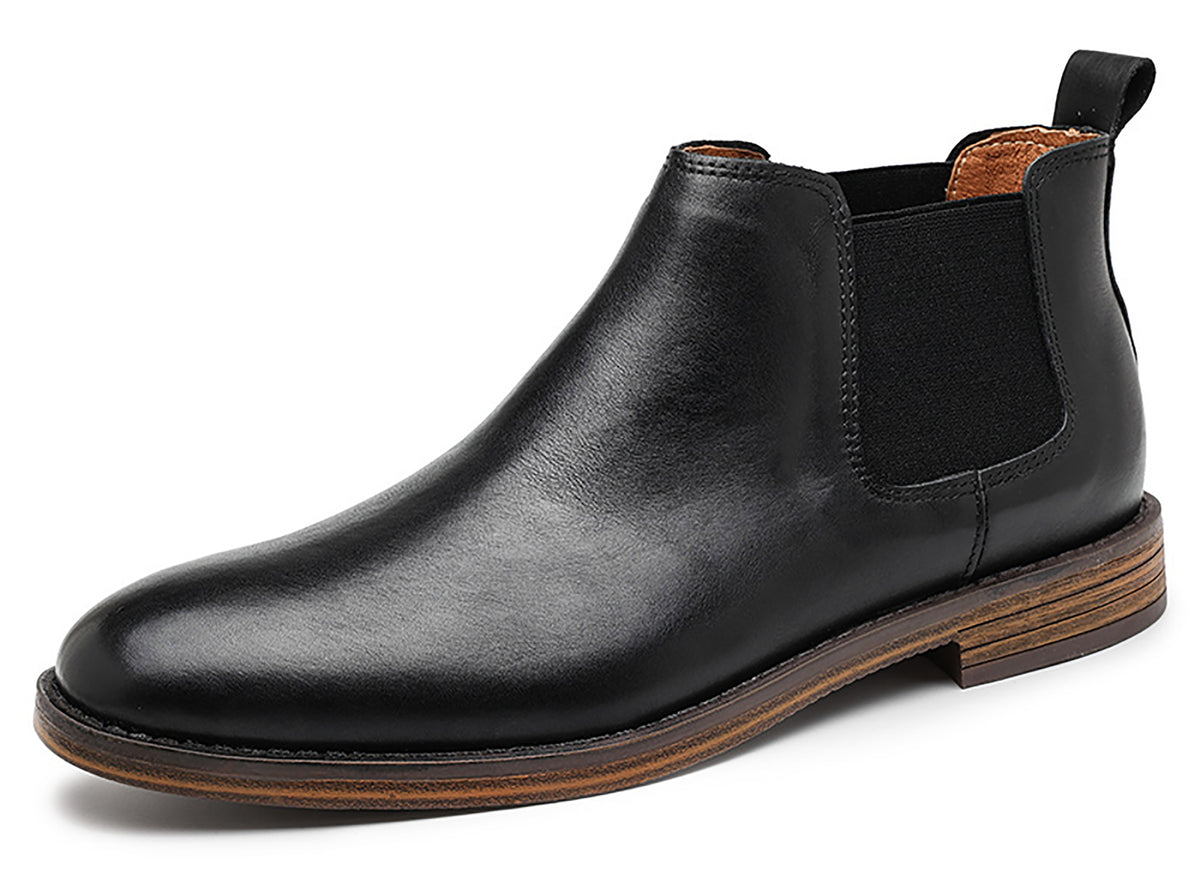Men's Genuine Handmade Plain Toe Chelsea Boots – Santimon