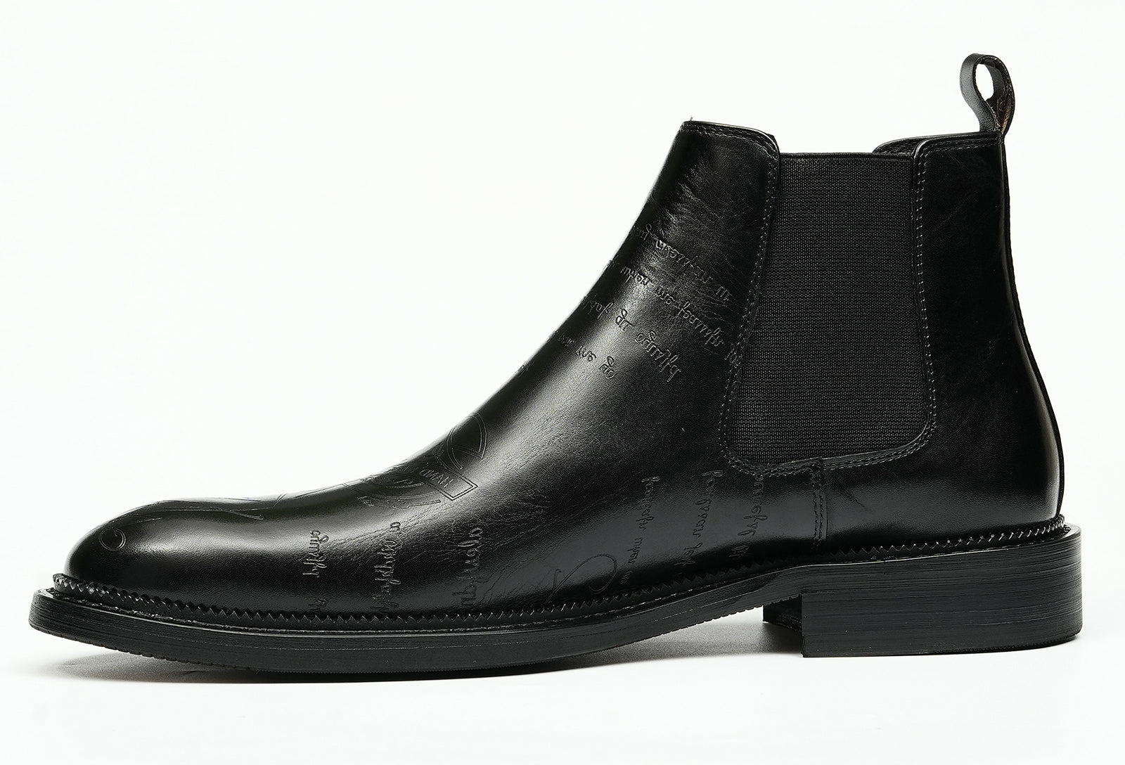Botas Chelsea talladas formales de vestir a la moda para hombre
