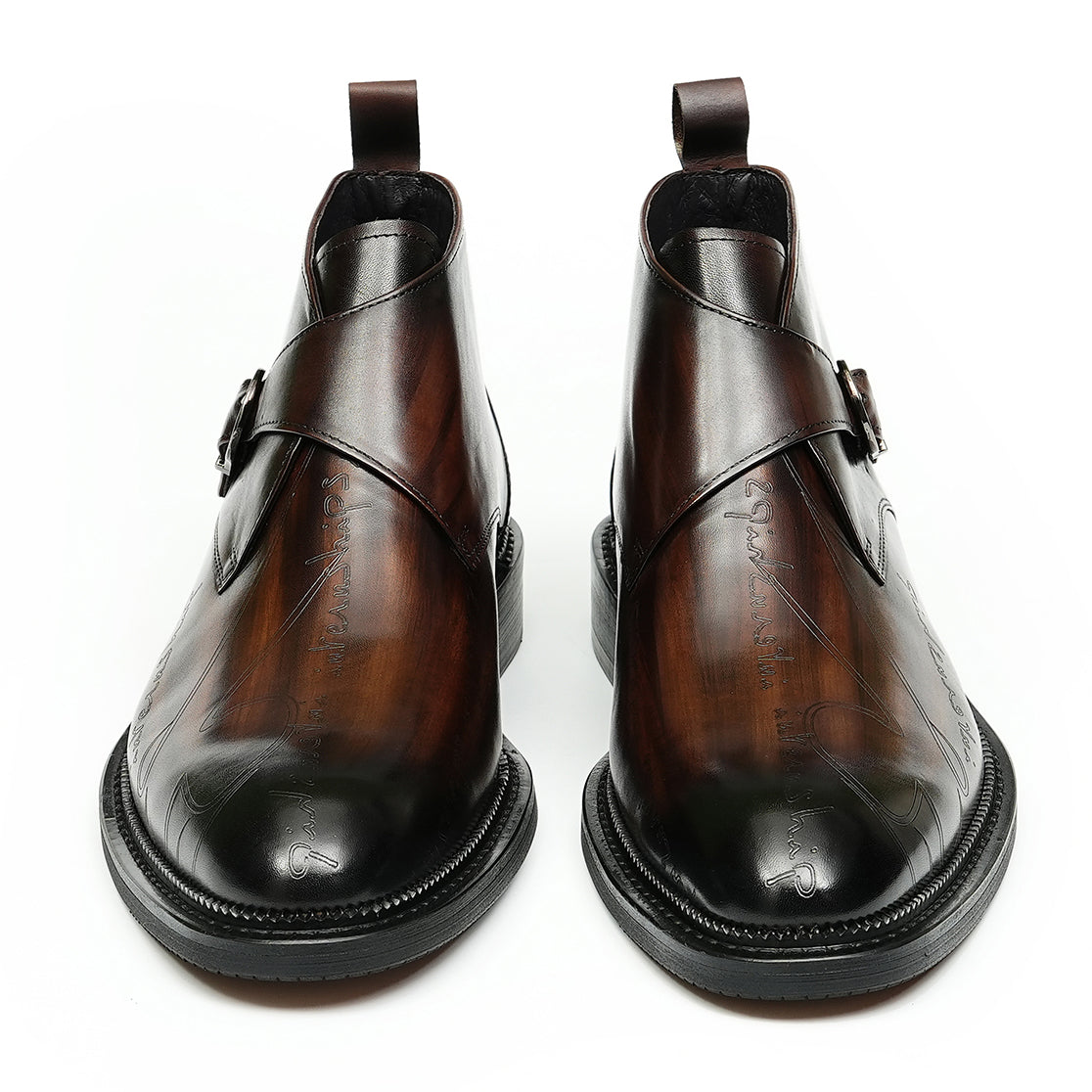 Men's Fashion Brogues Buckle Dress Boots