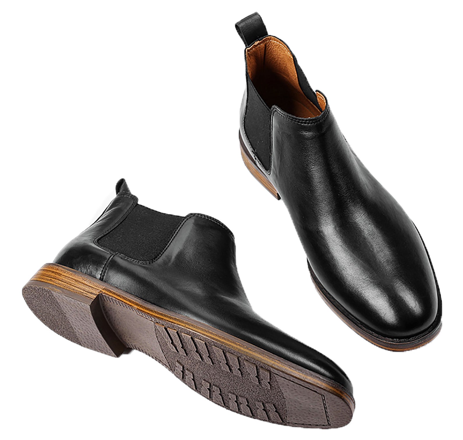Men's Genuine Handmade Plain Toe Chelsea Boots