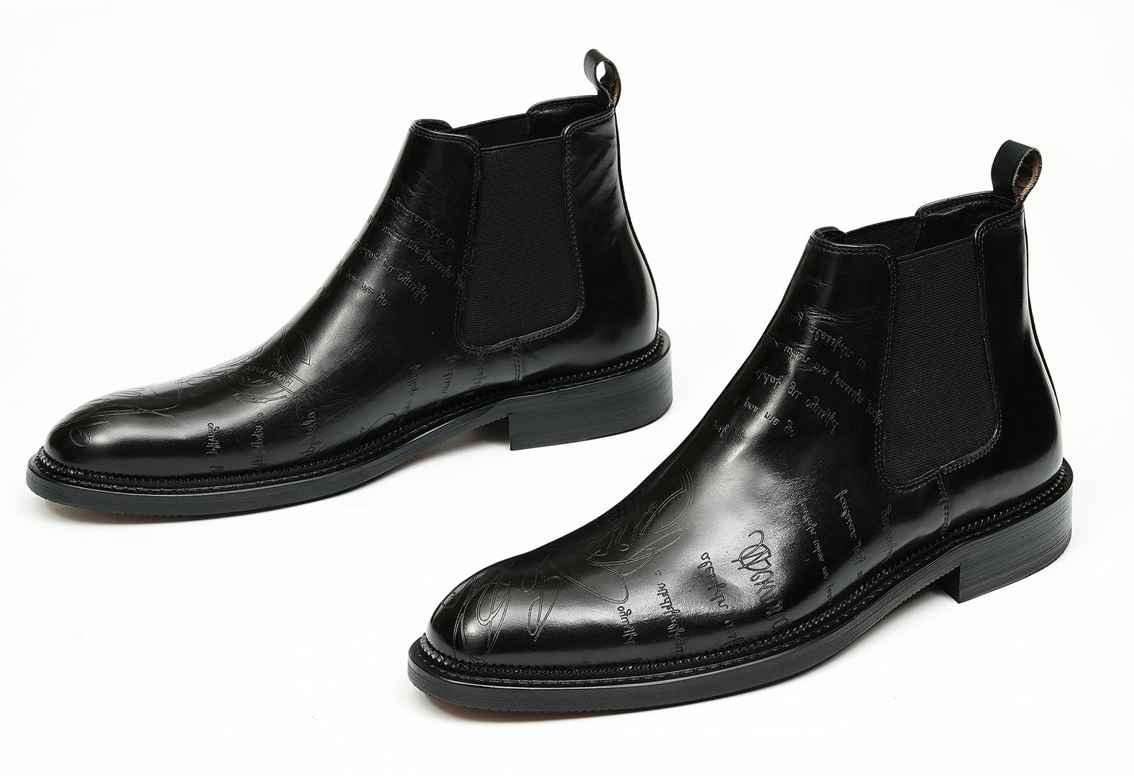 Botas Chelsea talladas formales de vestir a la moda para hombre