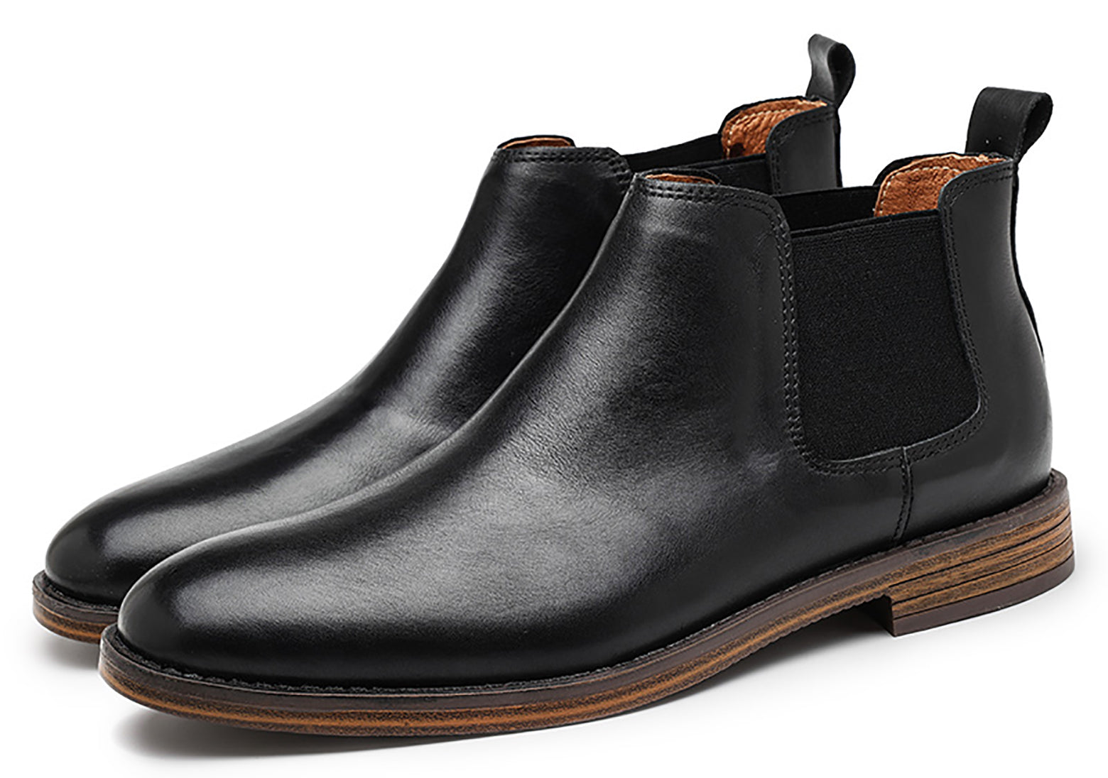Men's Genuine Handmade Plain Toe Chelsea Boots