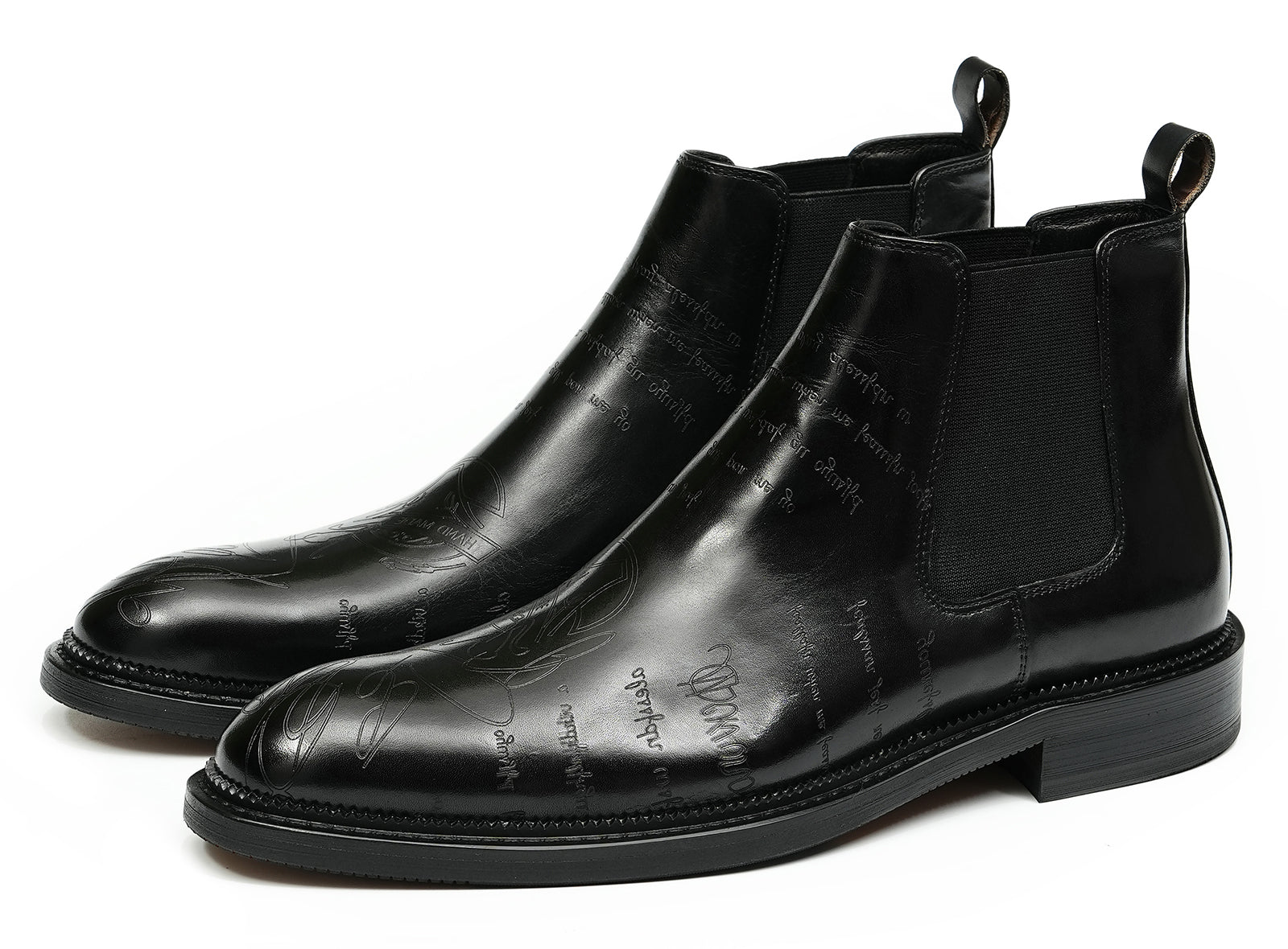 Botas Chelsea talladas formales de vestir a la moda para hombre