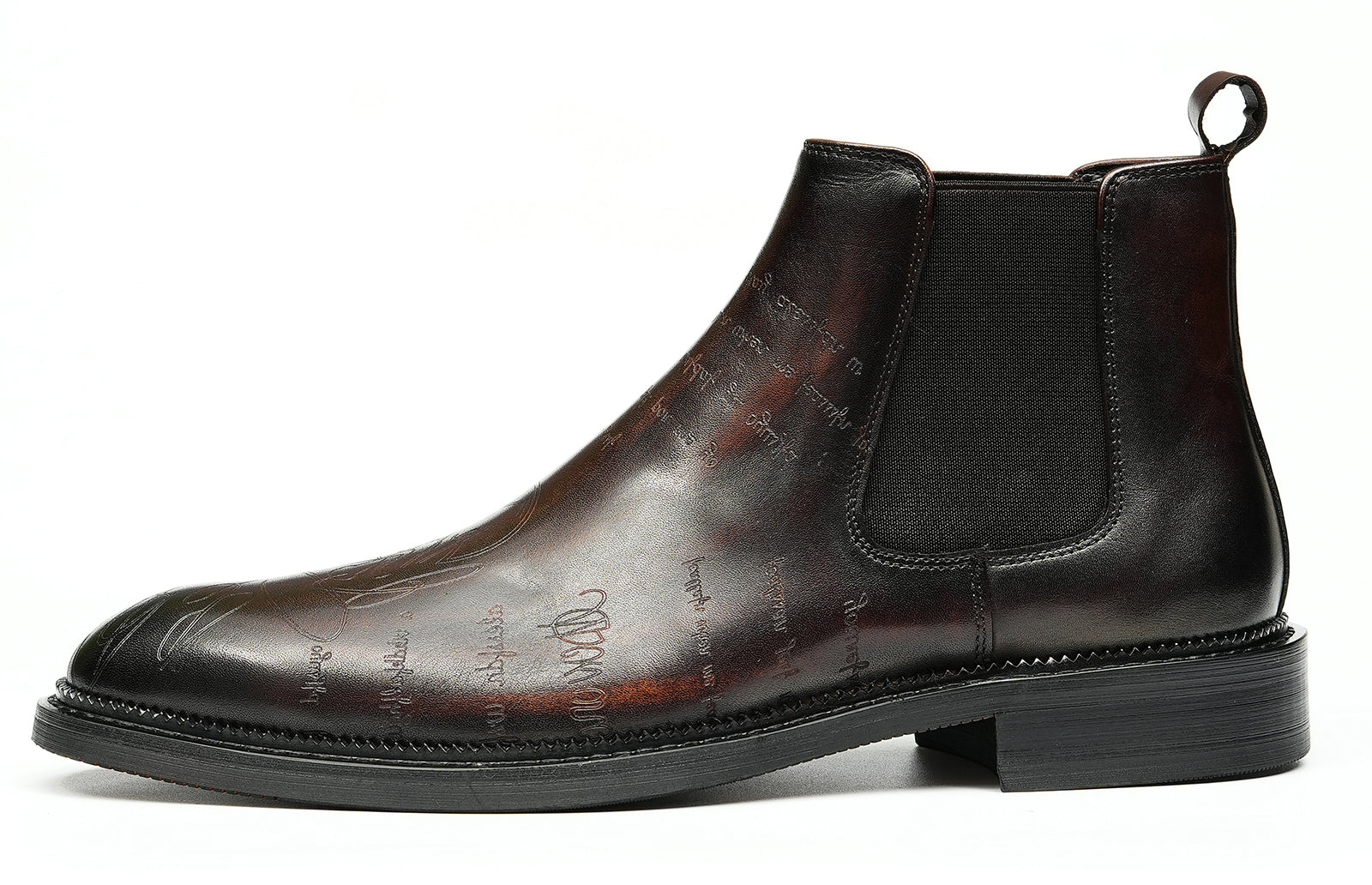 Botas Chelsea talladas formales de vestir a la moda para hombre