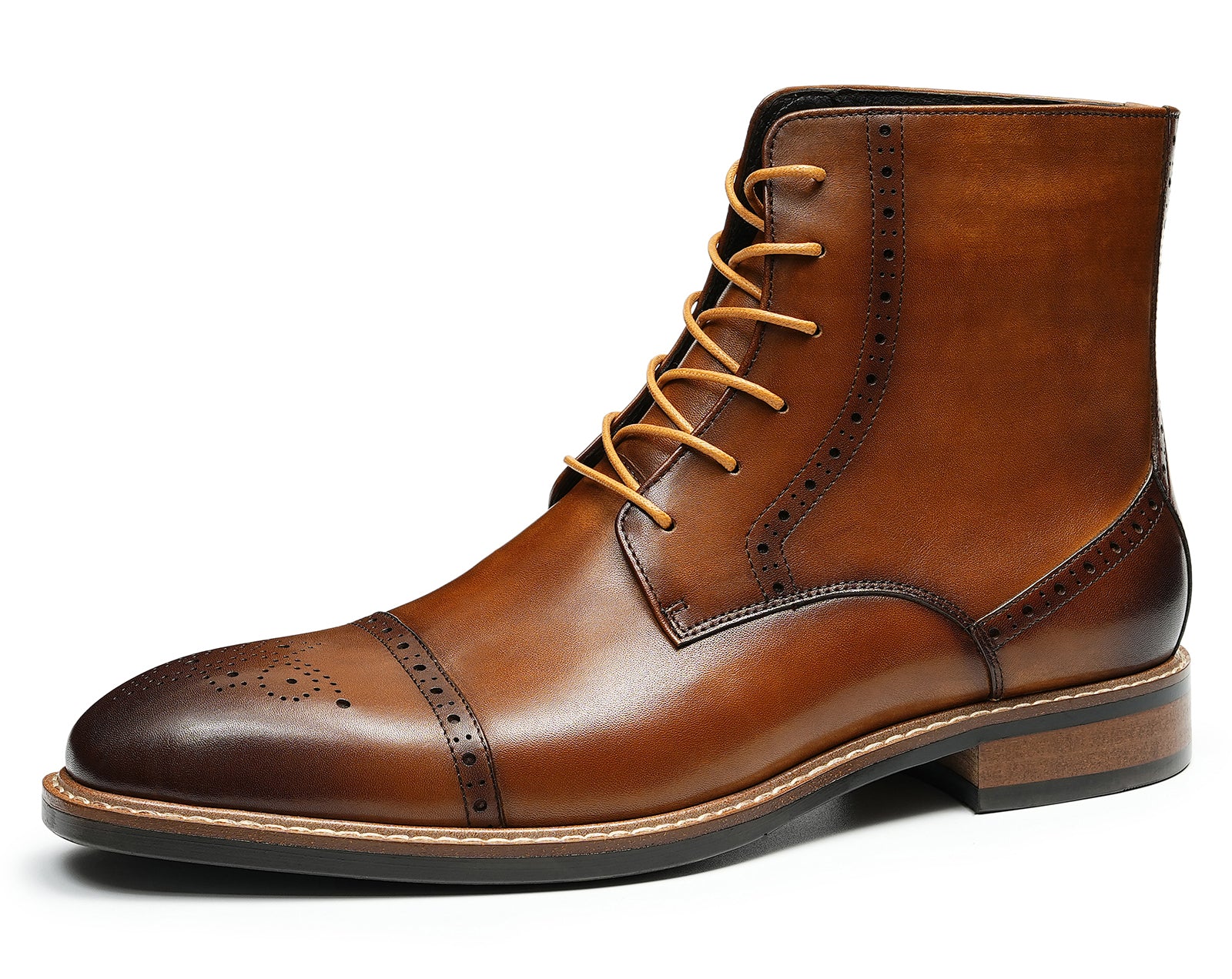 Men's Handmade Dress Wingtips Brogues Oxfords Boots