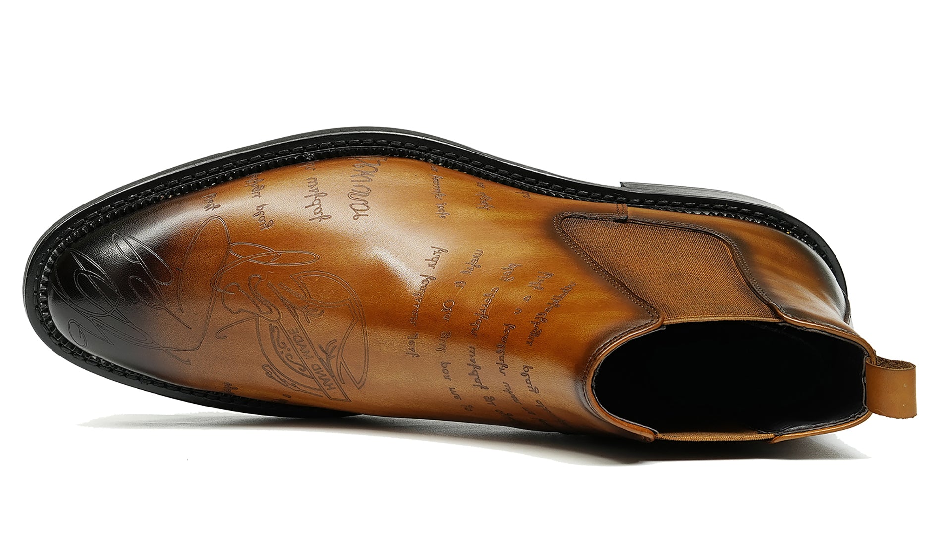 Botas Chelsea talladas formales de vestir a la moda para hombre