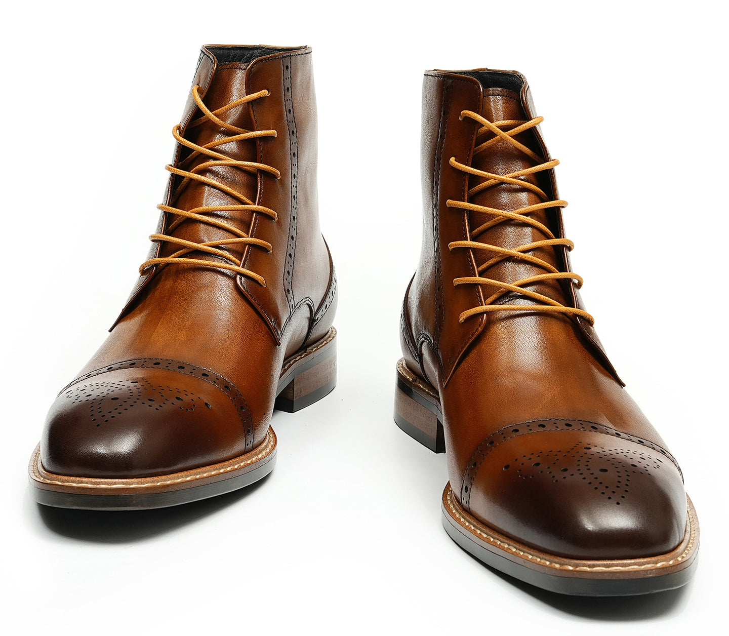 Men's Handmade Dress Wingtips Brogues Oxfords Boots