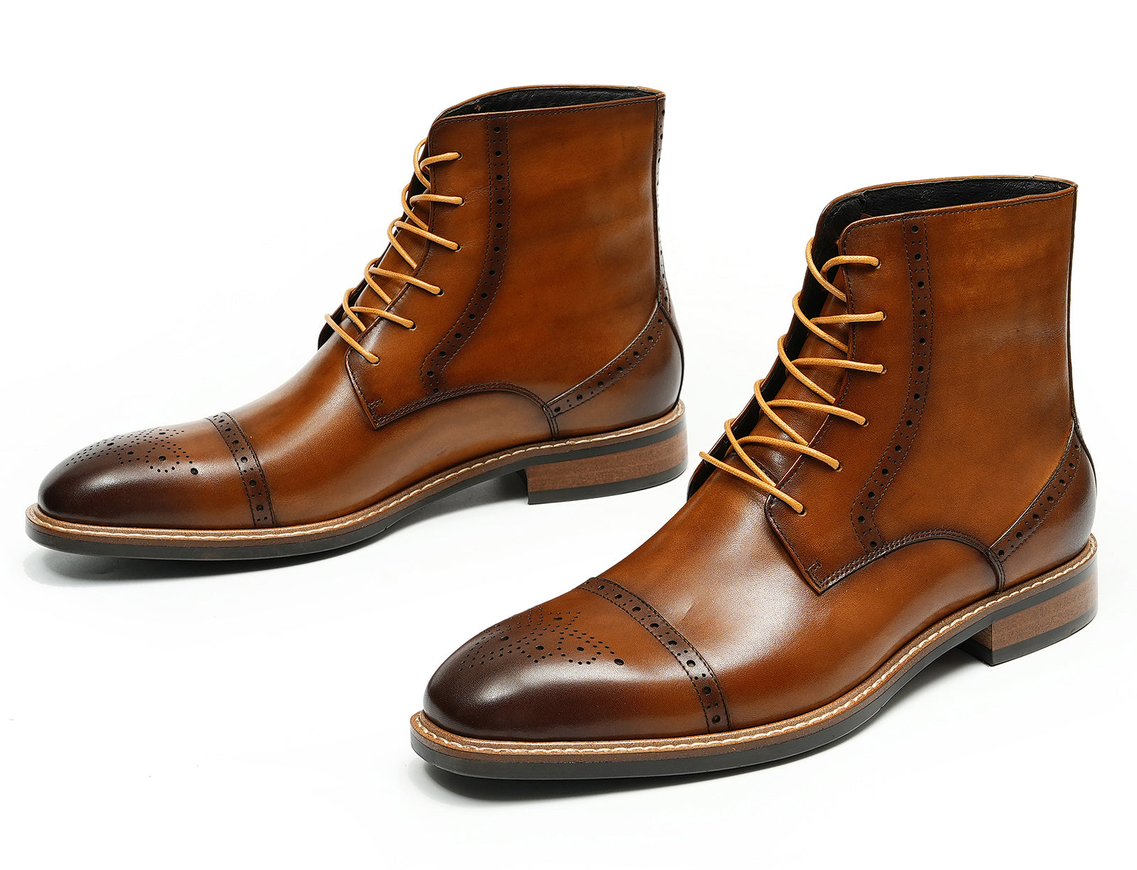 Men's Handmade Dress Wingtips Brogues Oxfords Boots