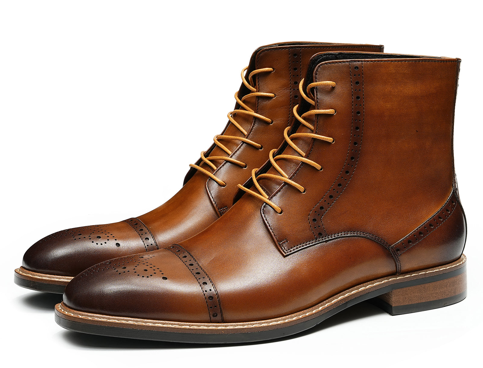 Men's Handmade Dress Wingtips Brogues Oxfords Boots