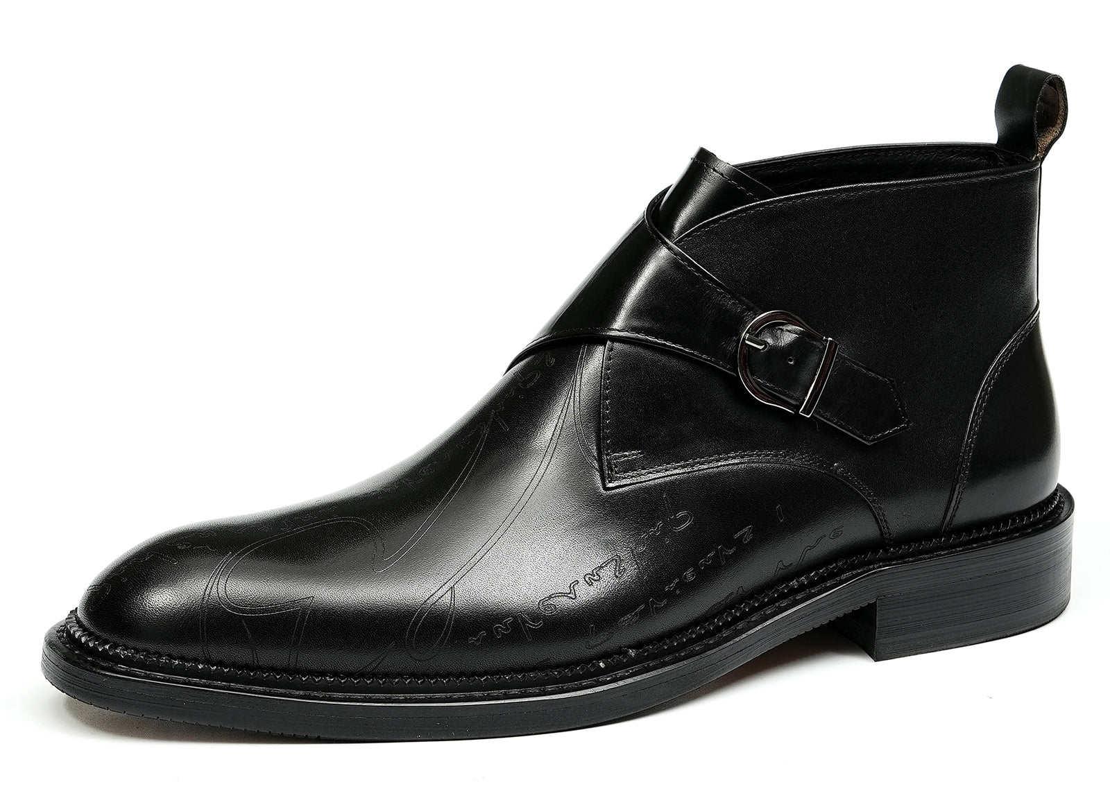 Men's Fashion Brogues Buckle Dress Boots
