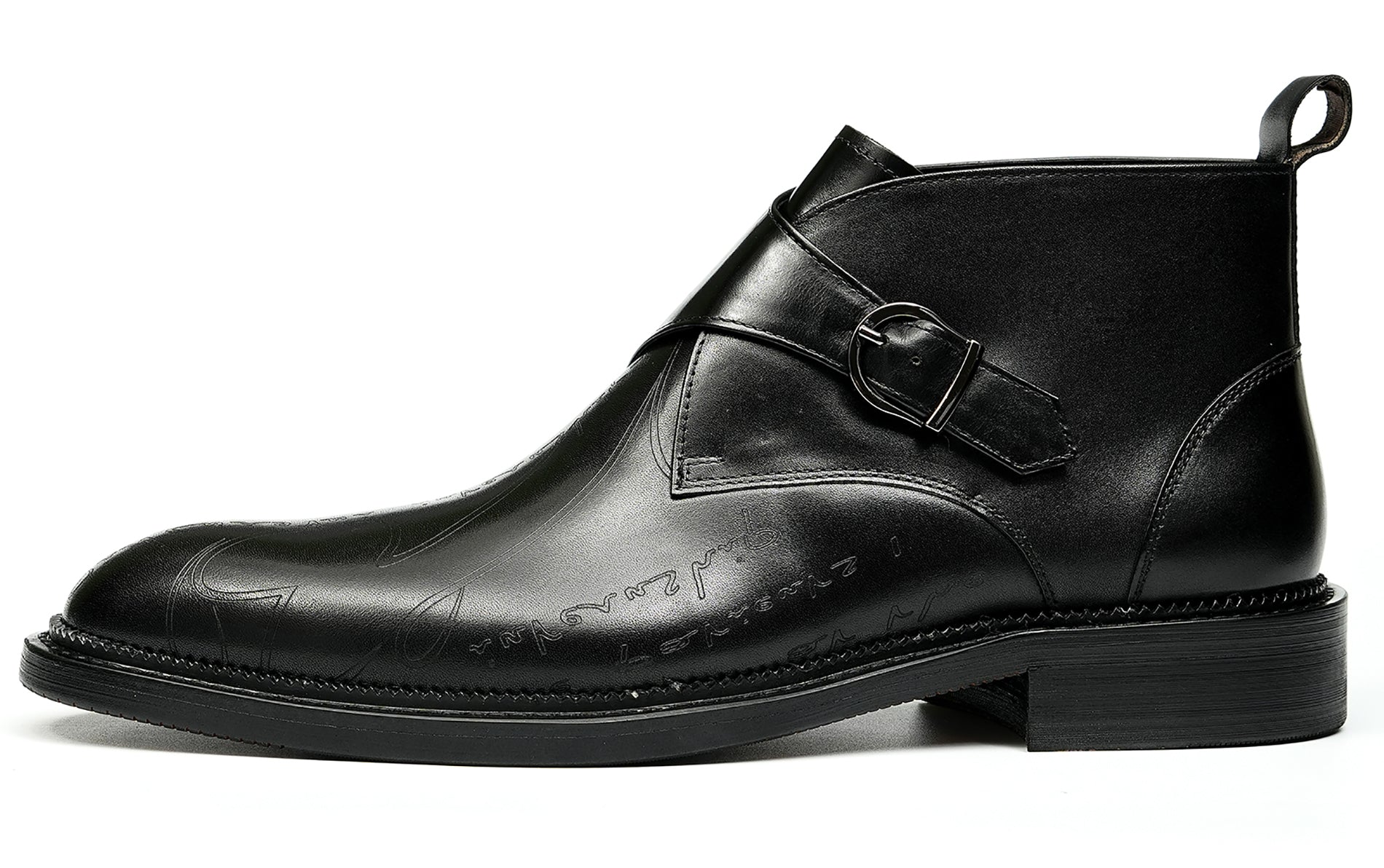 Men's Fashion Brogues Buckle Dress Boots
