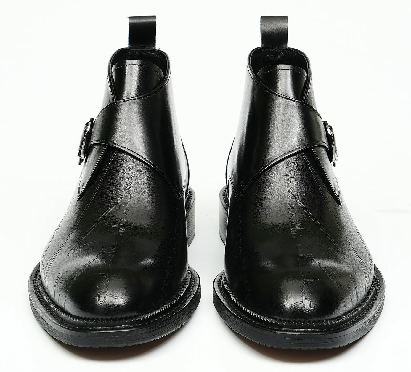 Men's Fashion Brogues Buckle Dress Boots