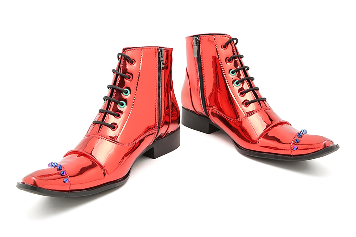 Botas occidentales con remaches de moda para hombre