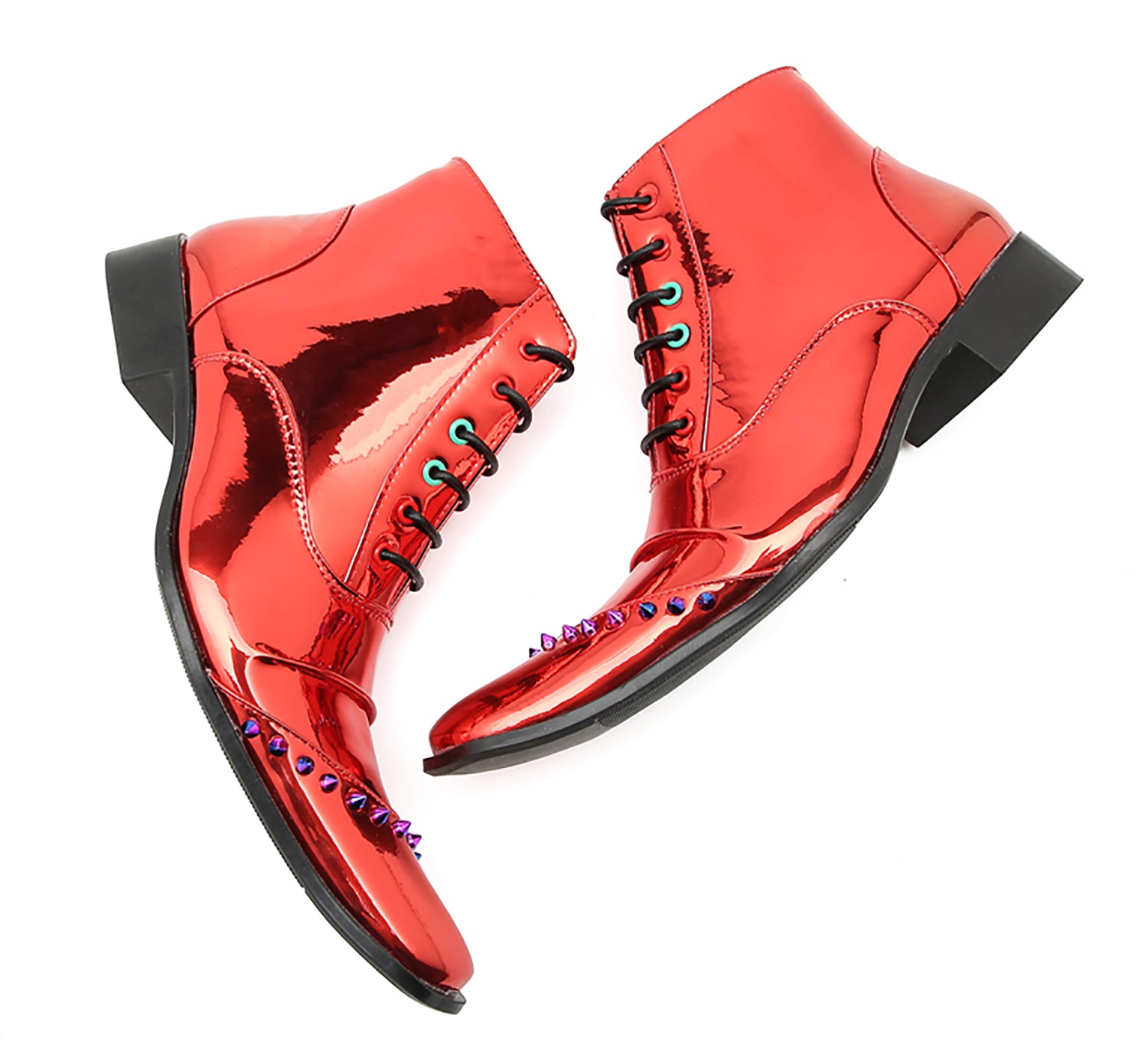 Botas occidentales con remaches de moda para hombre