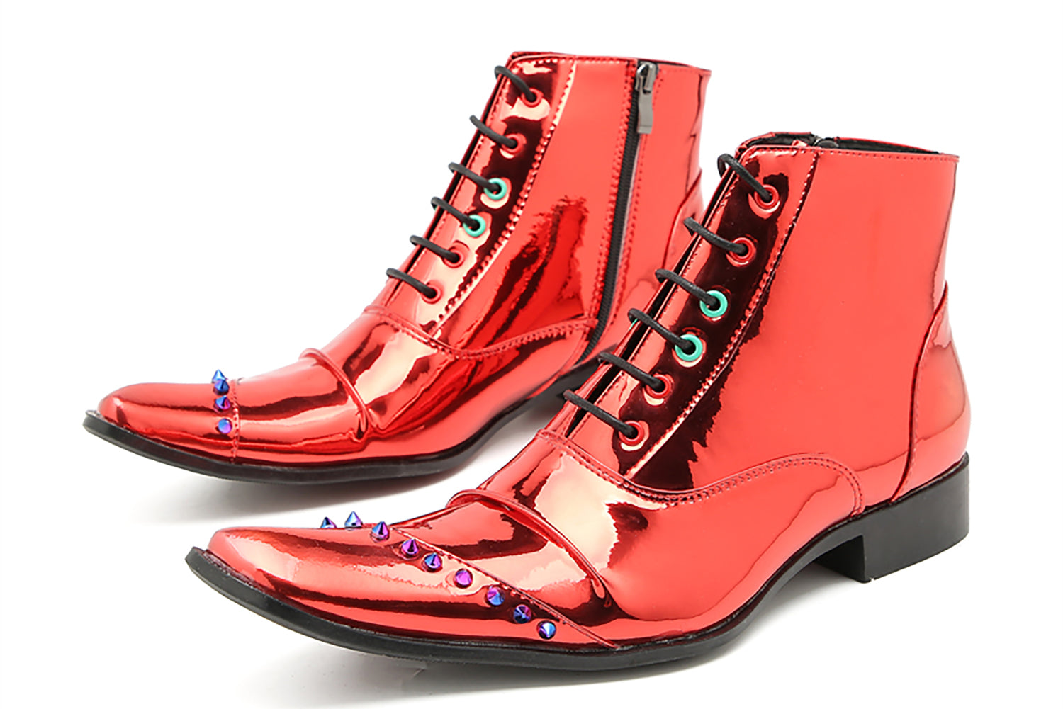 Botas occidentales con remaches de moda para hombre