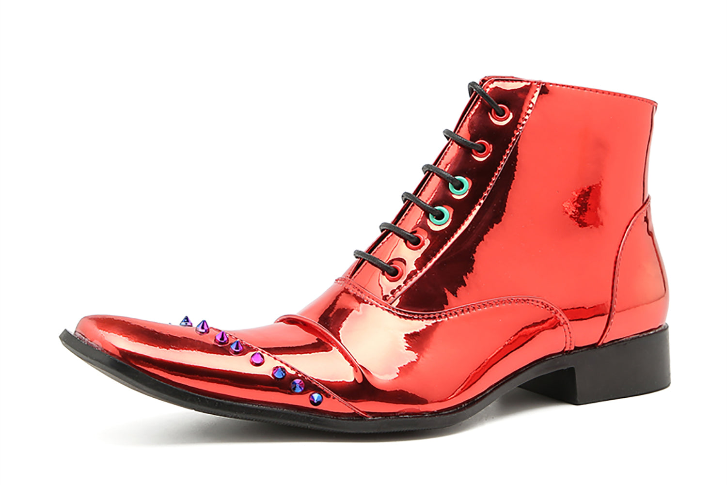 Botas occidentales con remaches de moda para hombre